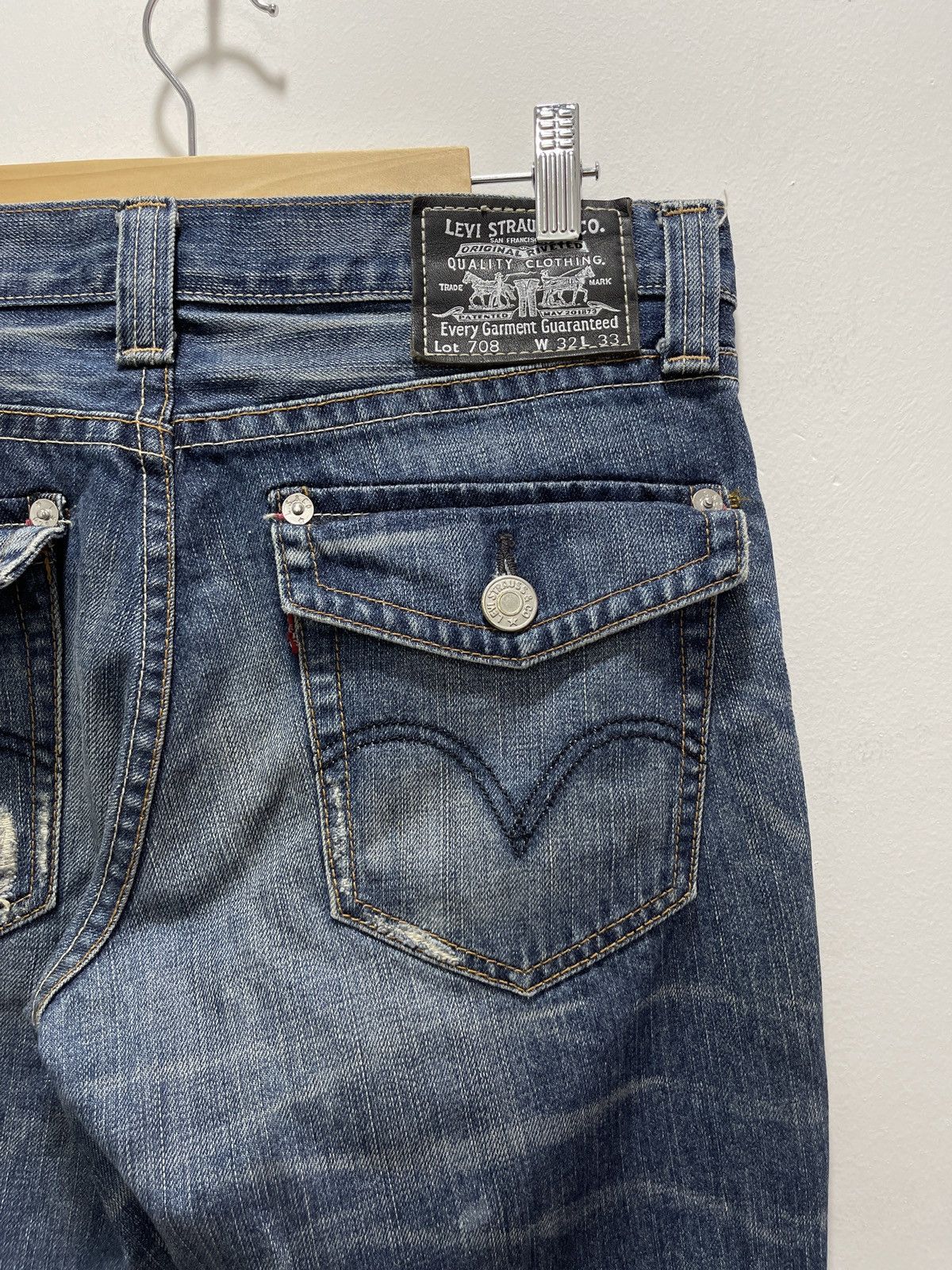 Levi's × Levi's Vintage Clothing × Vintage LEVIS 708 SPLATTERED PAINT NON SELVEDGE DISTRESSED JEANS Size US 31 - 2 Thumbnail