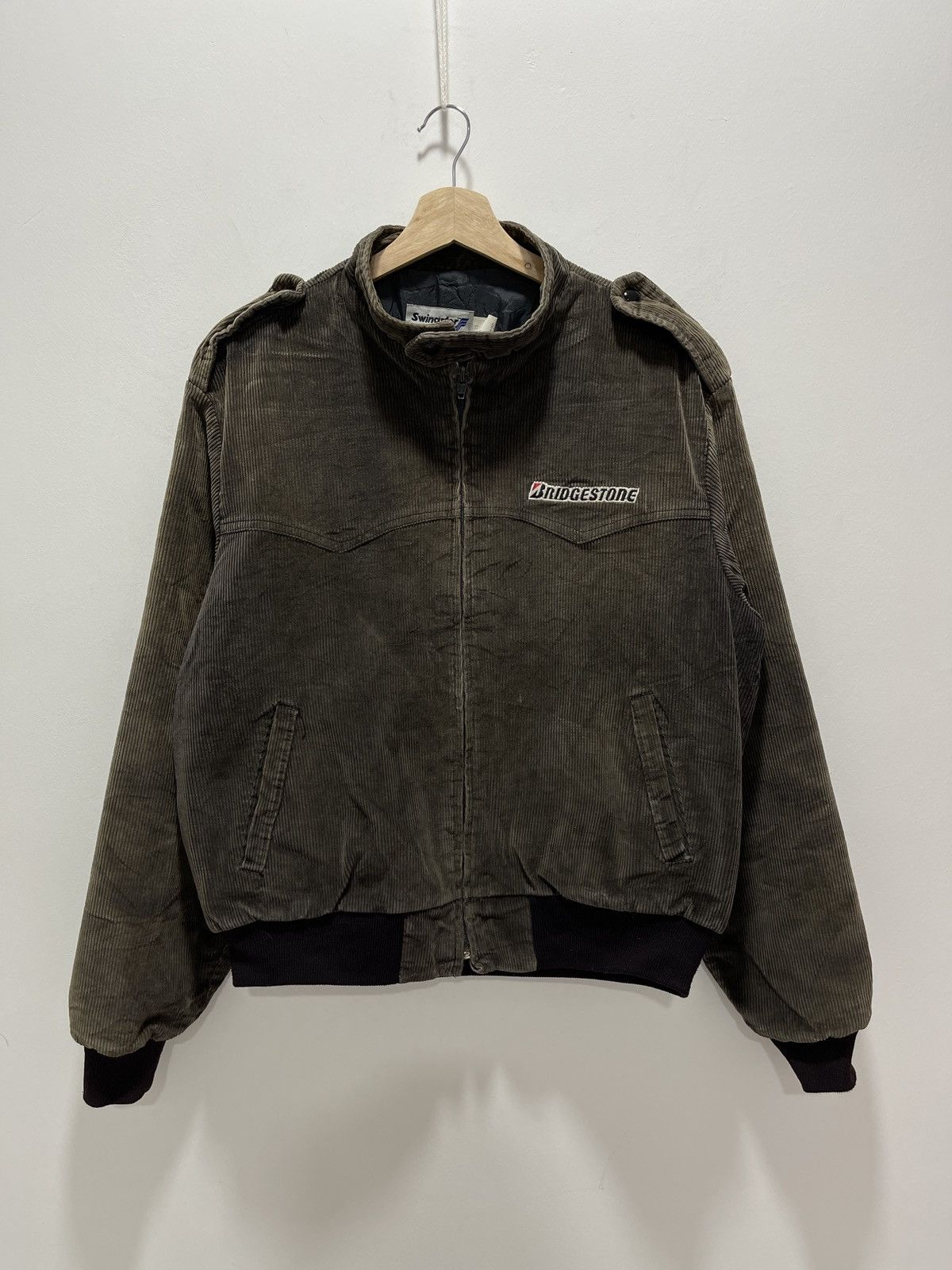 Swingster VINTAGE 80s SWINGSTER BRIDGESTONE CORDUROY ZIP UP JACKET Size US M / EU 48-50 / 2 - 1 Thumbnail