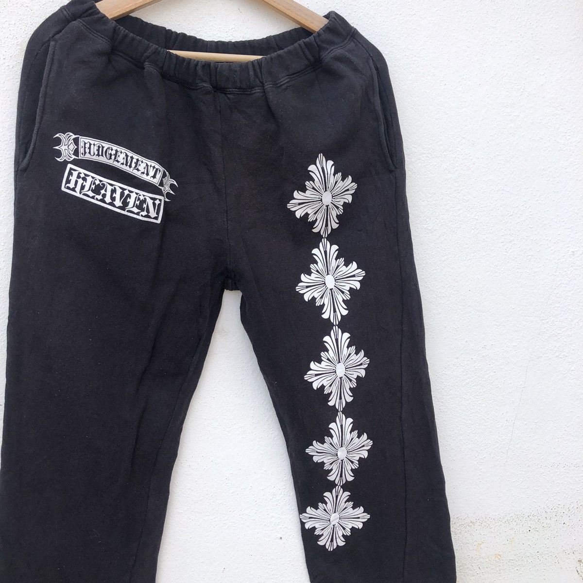 Japanese Brand 🔥VINTAGE SWEATPANTS JOGGER BAGGY OVERSIZED CROSS BIG LOGO Size US 30 / EU 46 - 4 Thumbnail