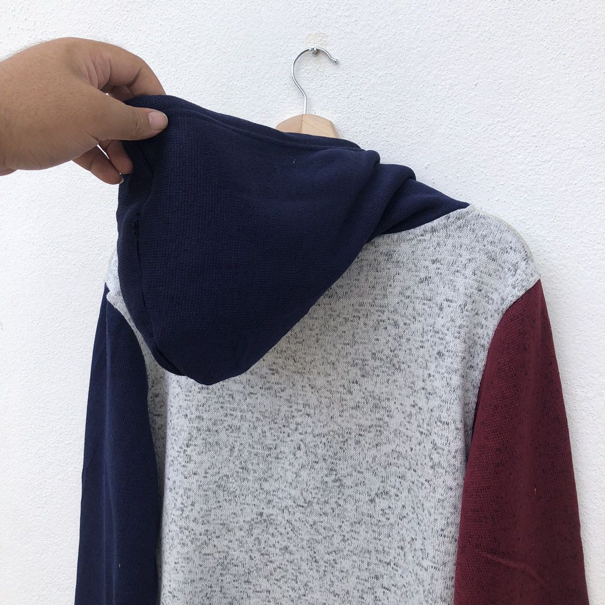 Japanese Brand TRITONE COLOUR HOODIE SWEATER POWER OF THE PEOPLE BIG LOGO Size US L / EU 52-54 / 3 - 7 Thumbnail