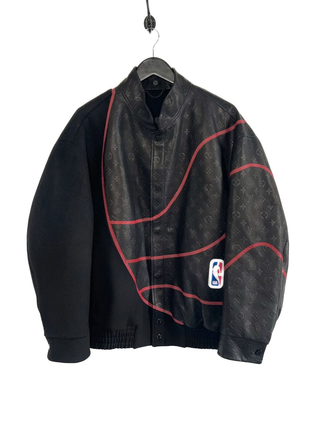 Louis Vuitton × NBA Louis Vuitton x NBA SS2021 Monogram Obscur Leather Jacket Size US XL / EU 56 / 4 - 3 Thumbnail