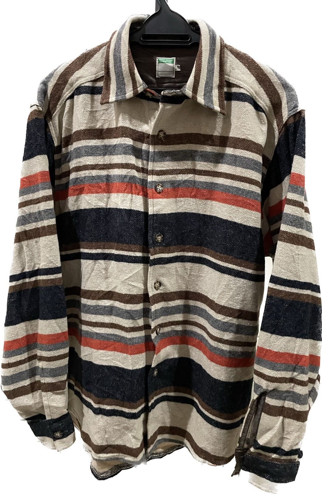 Benetton × United Colors Of Benetton United Colors of Benetton Stripe Jacket Shirt Size US S / EU 44-46 / 1 - 1 Thumbnail