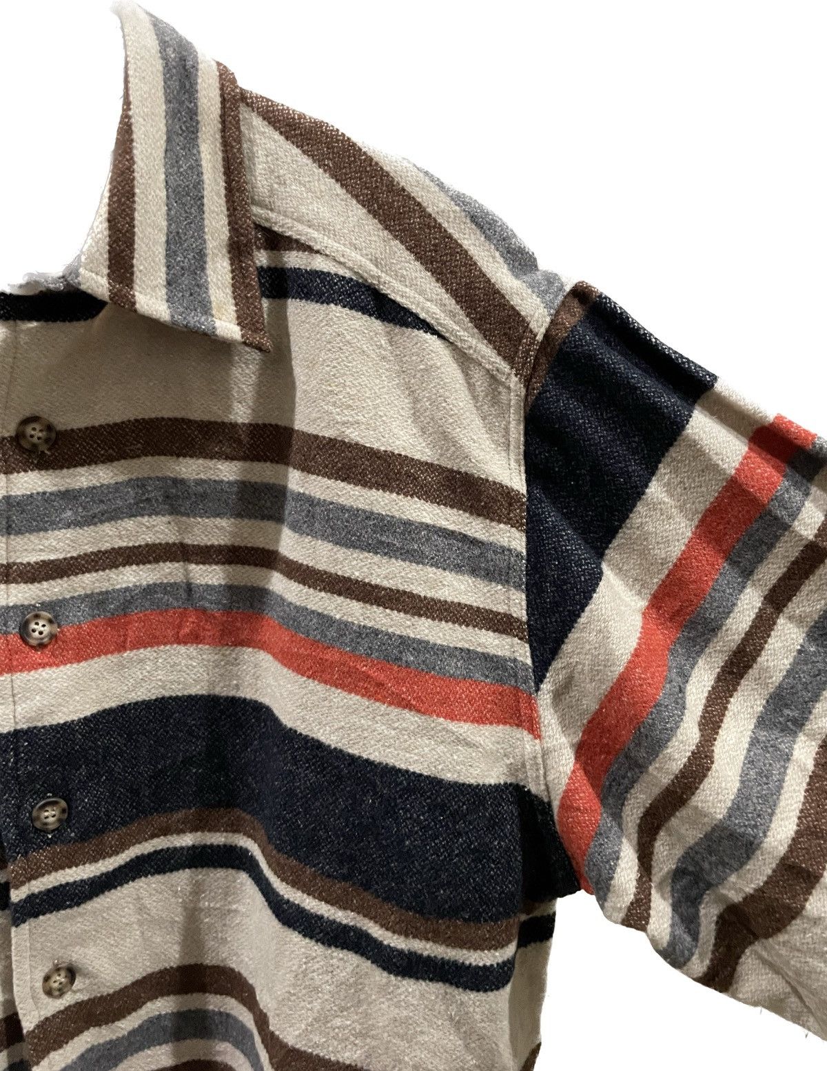 Benetton × United Colors Of Benetton United Colors of Benetton Stripe Jacket Shirt Size US S / EU 44-46 / 1 - 3 Thumbnail