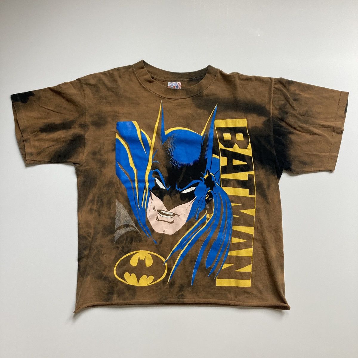 Bleach dyed 1988 Batman tee