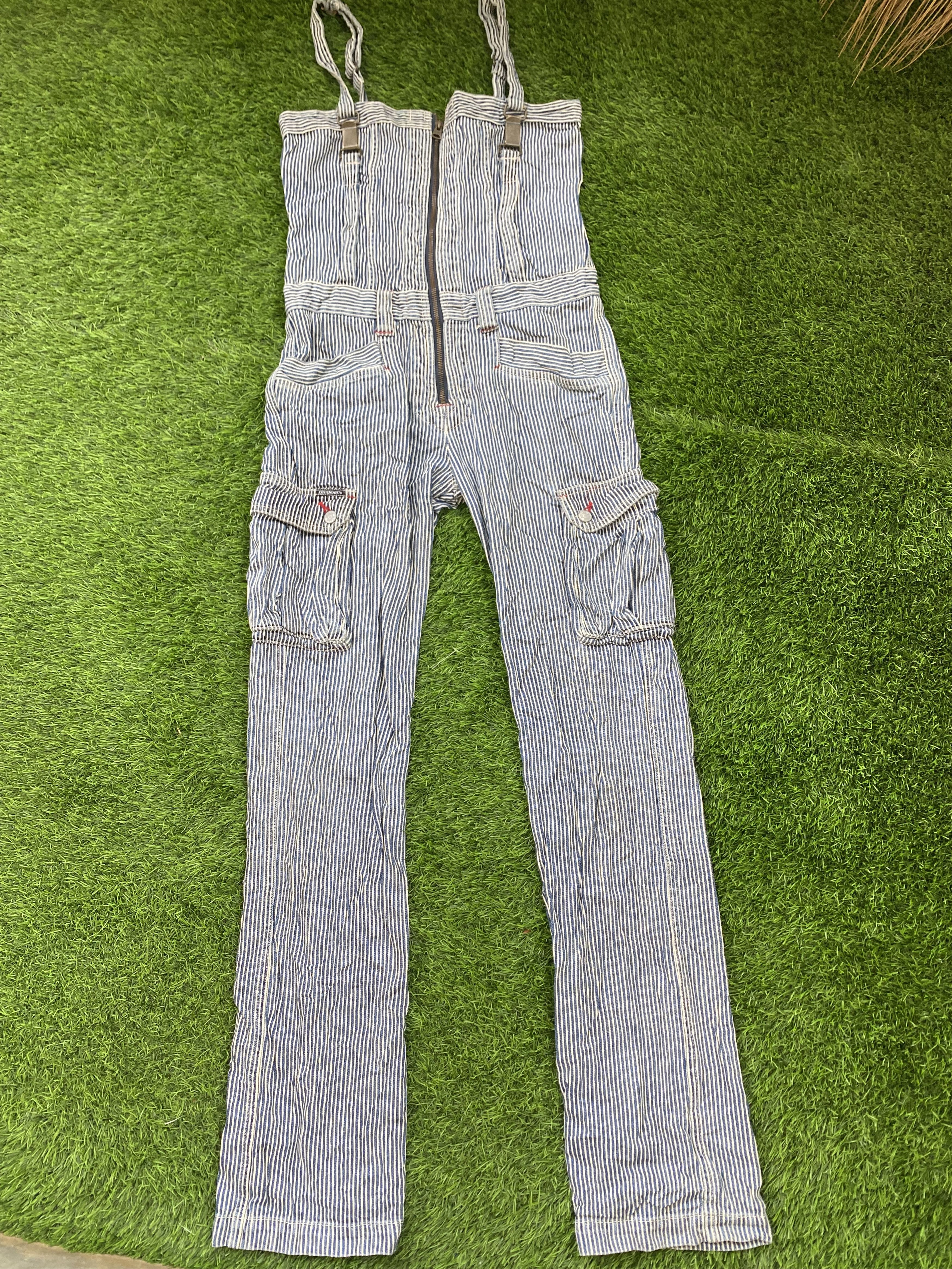 Hysteric Glamour Vintage Hysteric Glamour Hickory Overall Striped Workwear Size US 31 - 2 Thumbnail