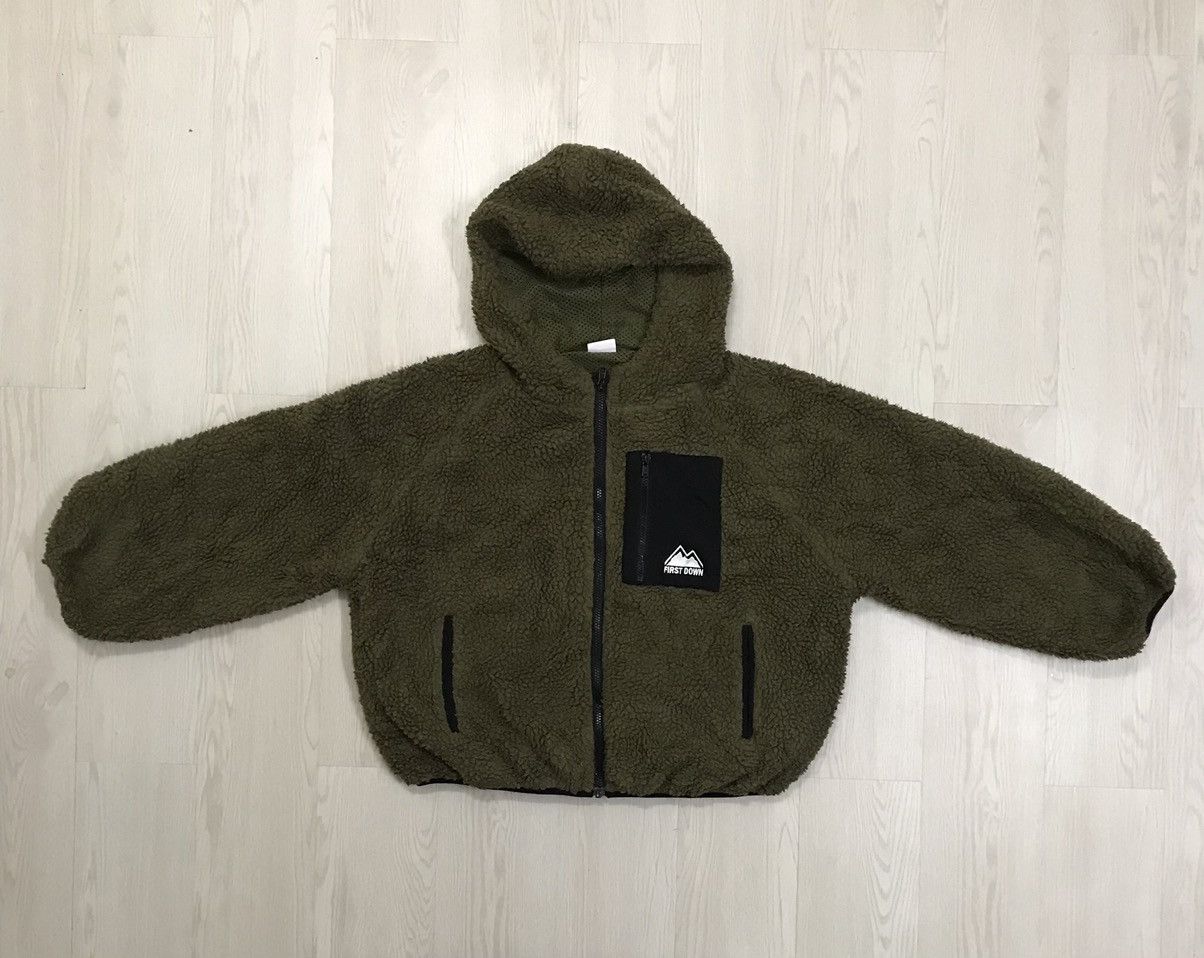 Japanese Brand × Vintage Vintage First Down Deep Pile Sherpa Jacket Military Hoodie Size US L / EU 52-54 / 3 - 1 Thumbnail