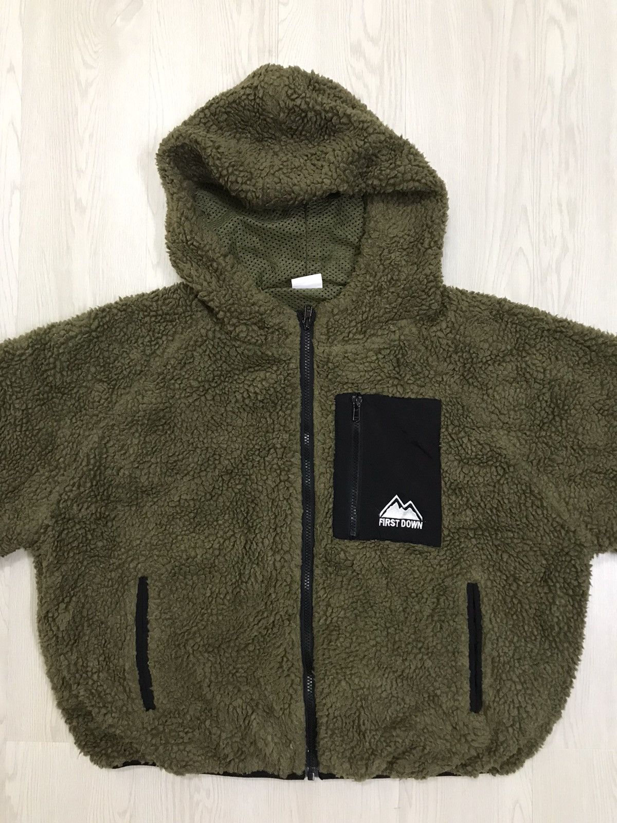 Japanese Brand × Vintage Vintage First Down Deep Pile Sherpa Jacket Military Hoodie Size US L / EU 52-54 / 3 - 2 Thumbnail