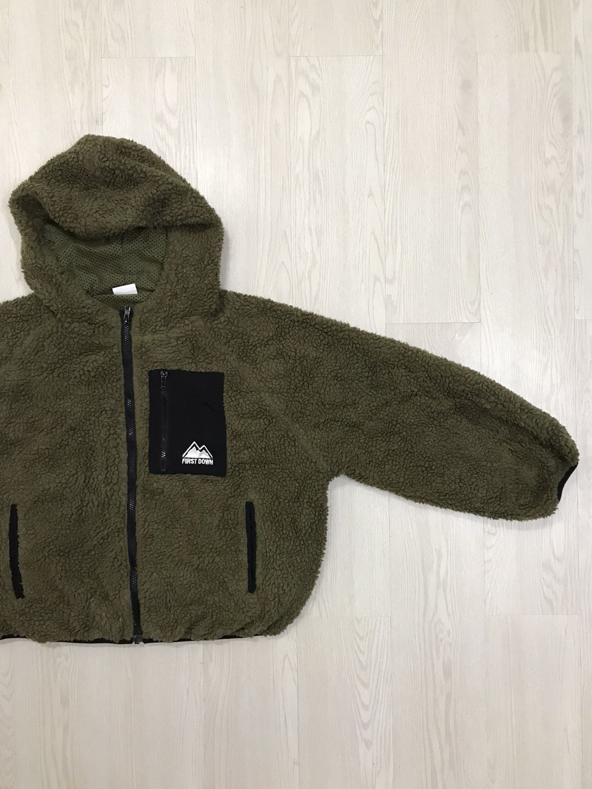 Japanese Brand × Vintage Vintage First Down Deep Pile Sherpa Jacket Military Hoodie Size US L / EU 52-54 / 3 - 6 Thumbnail