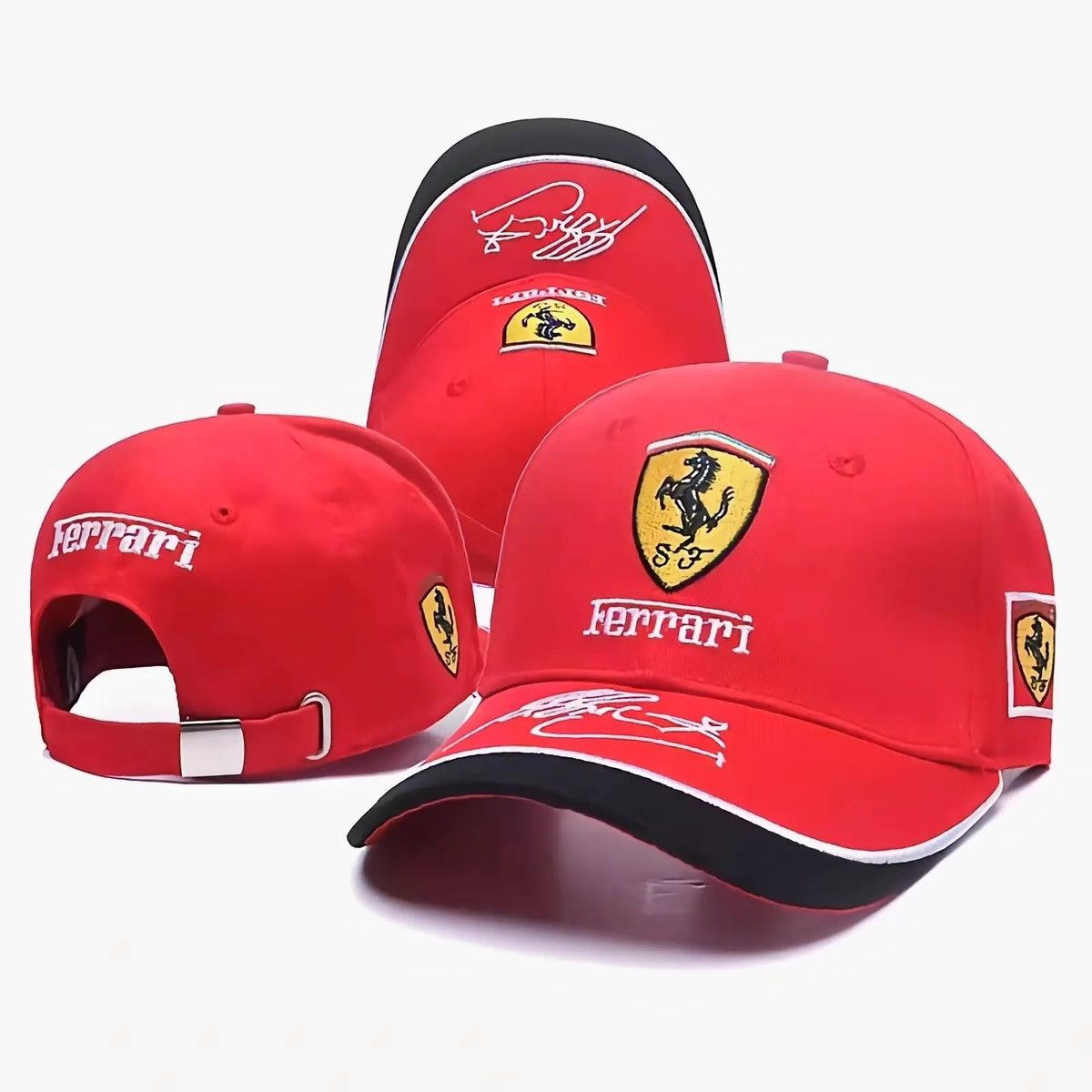 Ferrari Racing logo embroidery Ferrari F1 Schumacher Formula 1 cap ...
