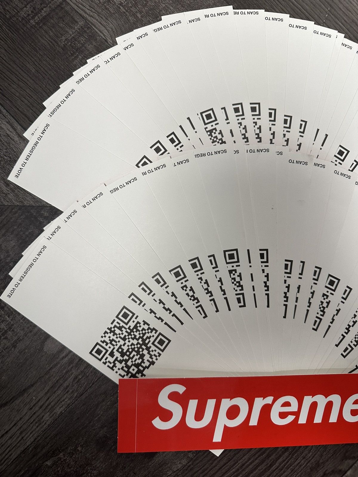 Supreme Supreme QR Code Vote Red Box Logo Stickers (50 Count) Size ONE SIZE - 3 Thumbnail