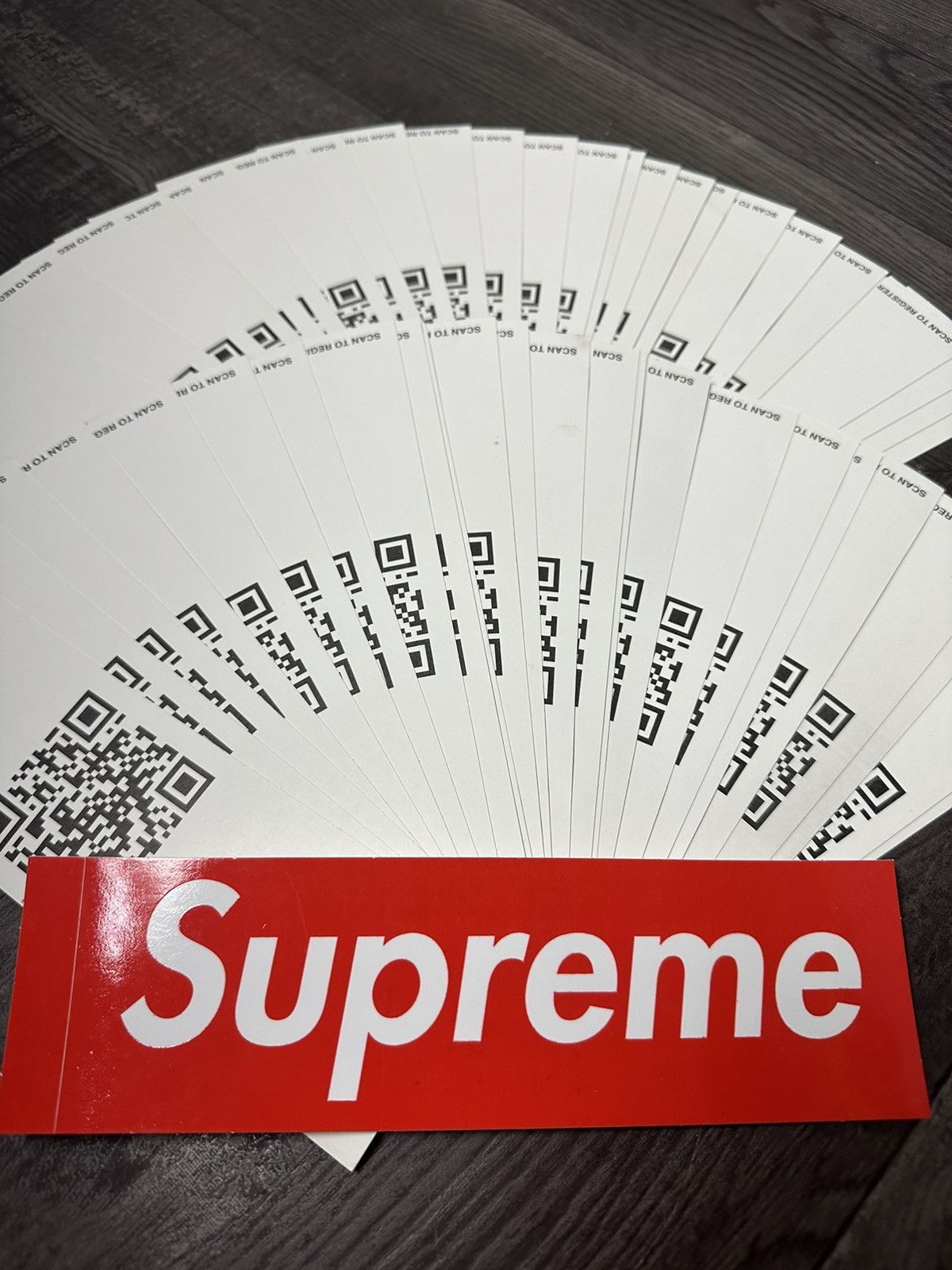 Supreme Supreme QR Code Vote Red Box Logo Stickers (50 Count) Size ONE SIZE - 2 Thumbnail