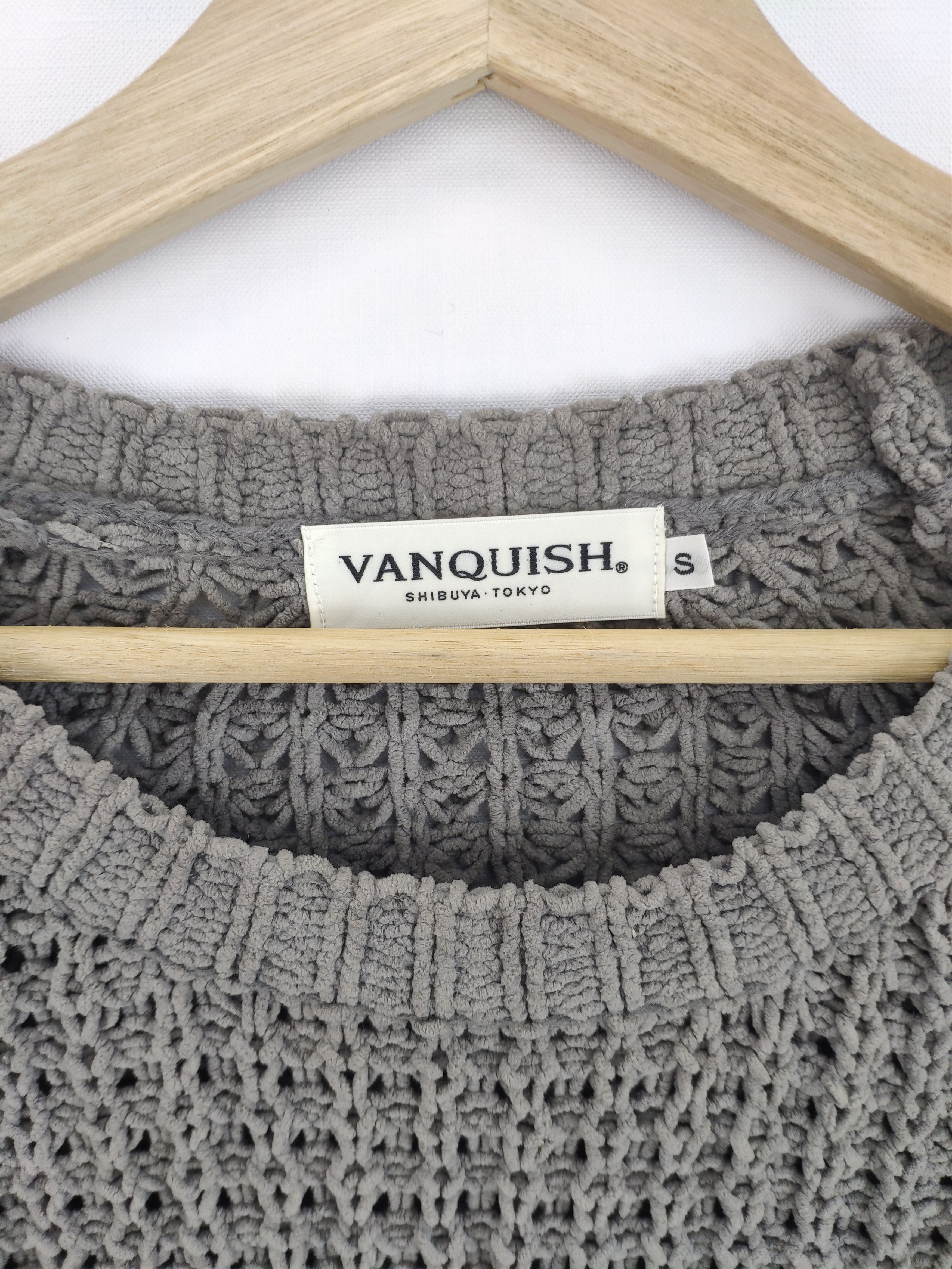 Aran Isles Knitwear × Japanese Brand × Vanquish Vintage Vanquish Fishnet Knit Sweater Issey Miyake Style Size US S / EU 44-46 / 1 - 3 Thumbnail