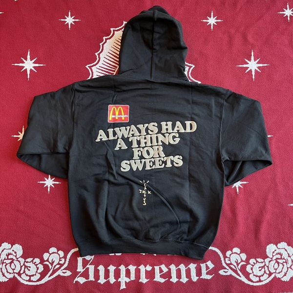 Travis scott x mcdonalds apple pie hoodie hot sale