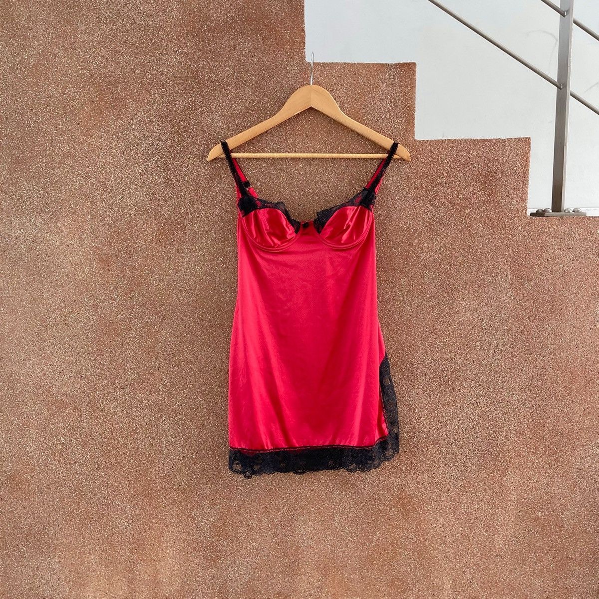 Victoria's Secret × Vintage Vintage VS Red Mini Dress (34C/32D) Size M / US 6-8 / IT 42-44 - 3 Thumbnail