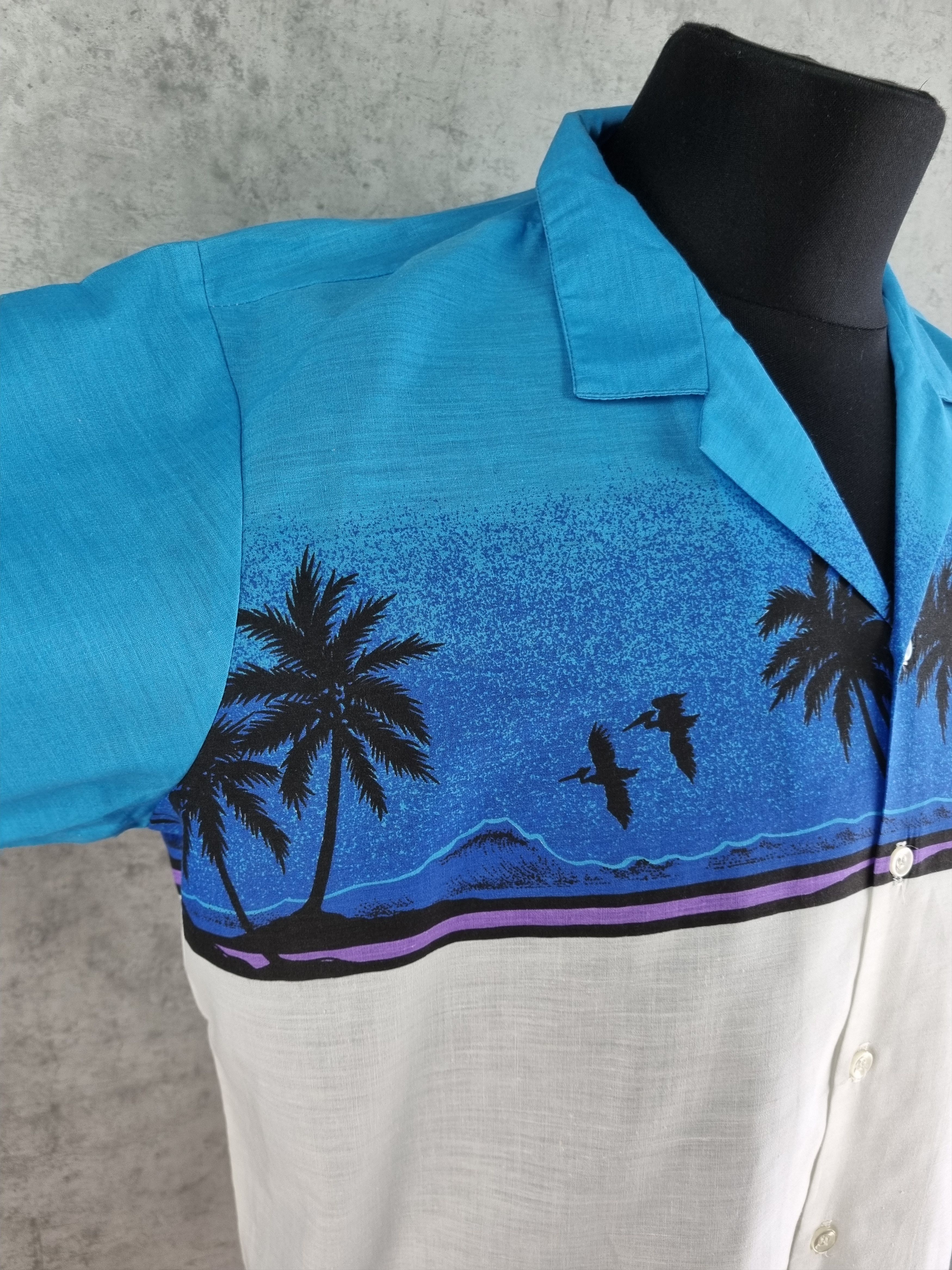 Other 80s Daymo Hawaiian Shirt Paradise Palms Beach Sea Print Size US XL / EU 56 / 4 - 6 Thumbnail