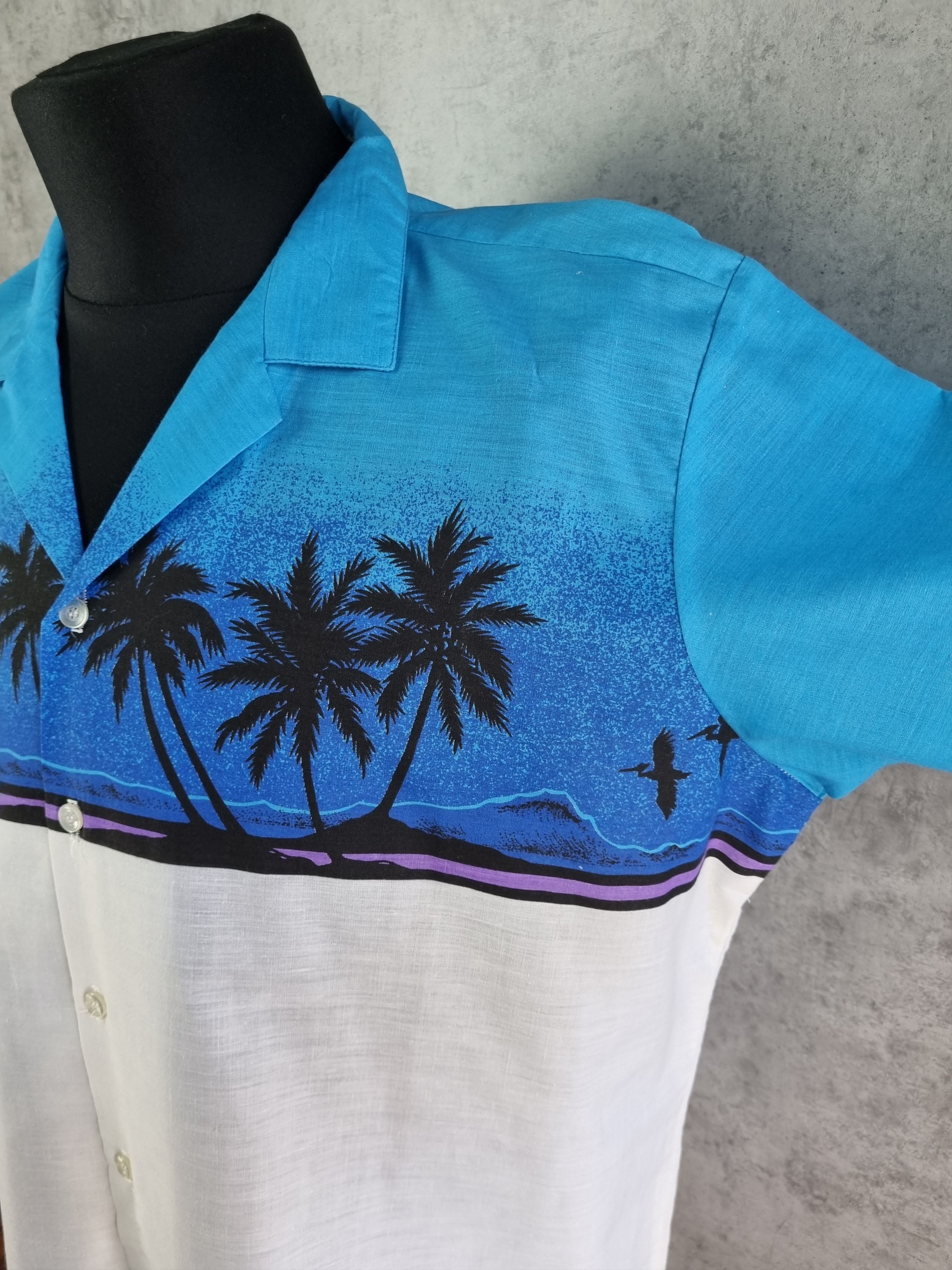 Other 80s Daymo Hawaiian Shirt Paradise Palms Beach Sea Print Size US XL / EU 56 / 4 - 7 Thumbnail
