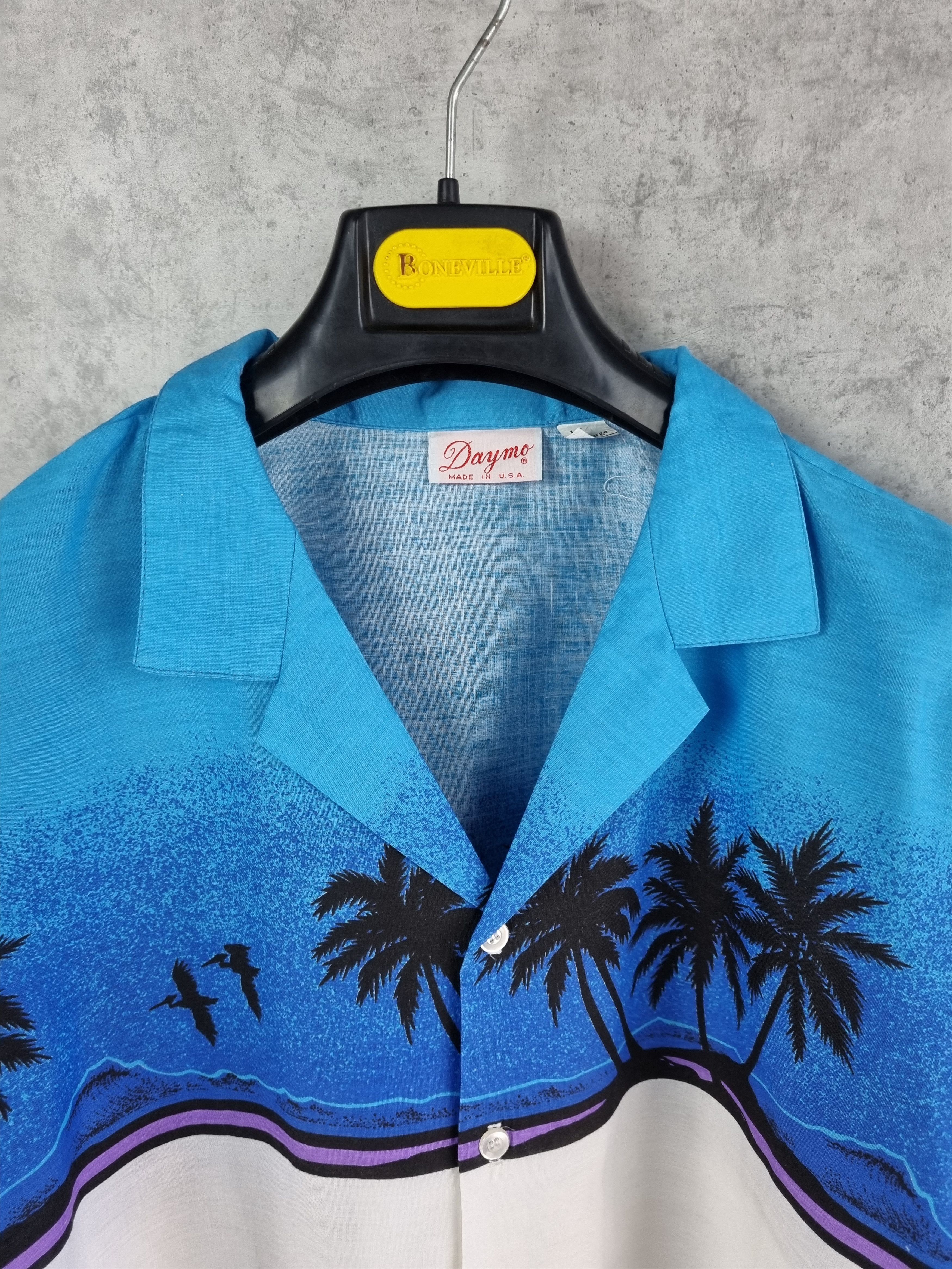 Other 80s Daymo Hawaiian Shirt Paradise Palms Beach Sea Print Size US XL / EU 56 / 4 - 8 Thumbnail