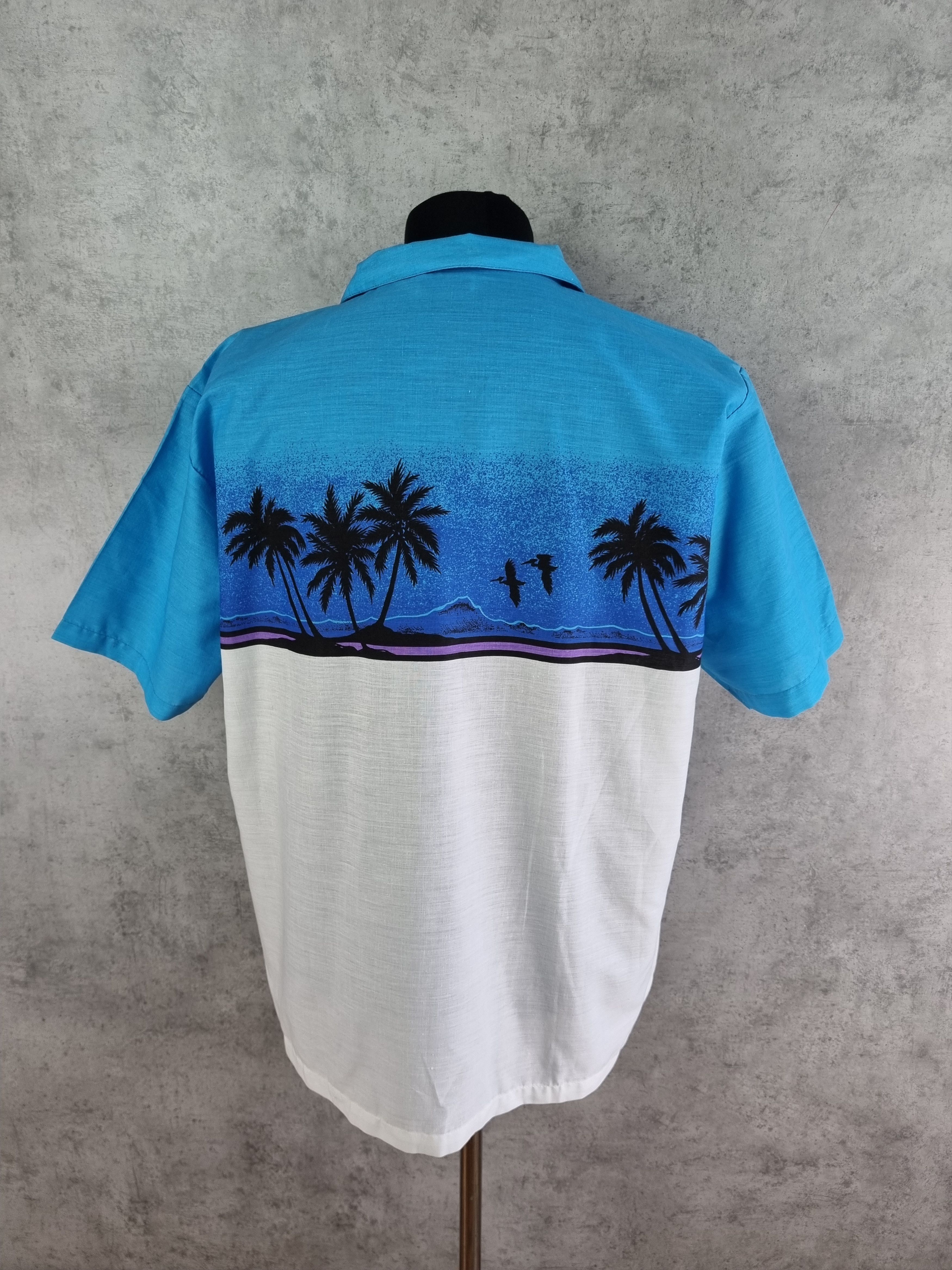 Other 80s Daymo Hawaiian Shirt Paradise Palms Beach Sea Print Size US XL / EU 56 / 4 - 3 Thumbnail