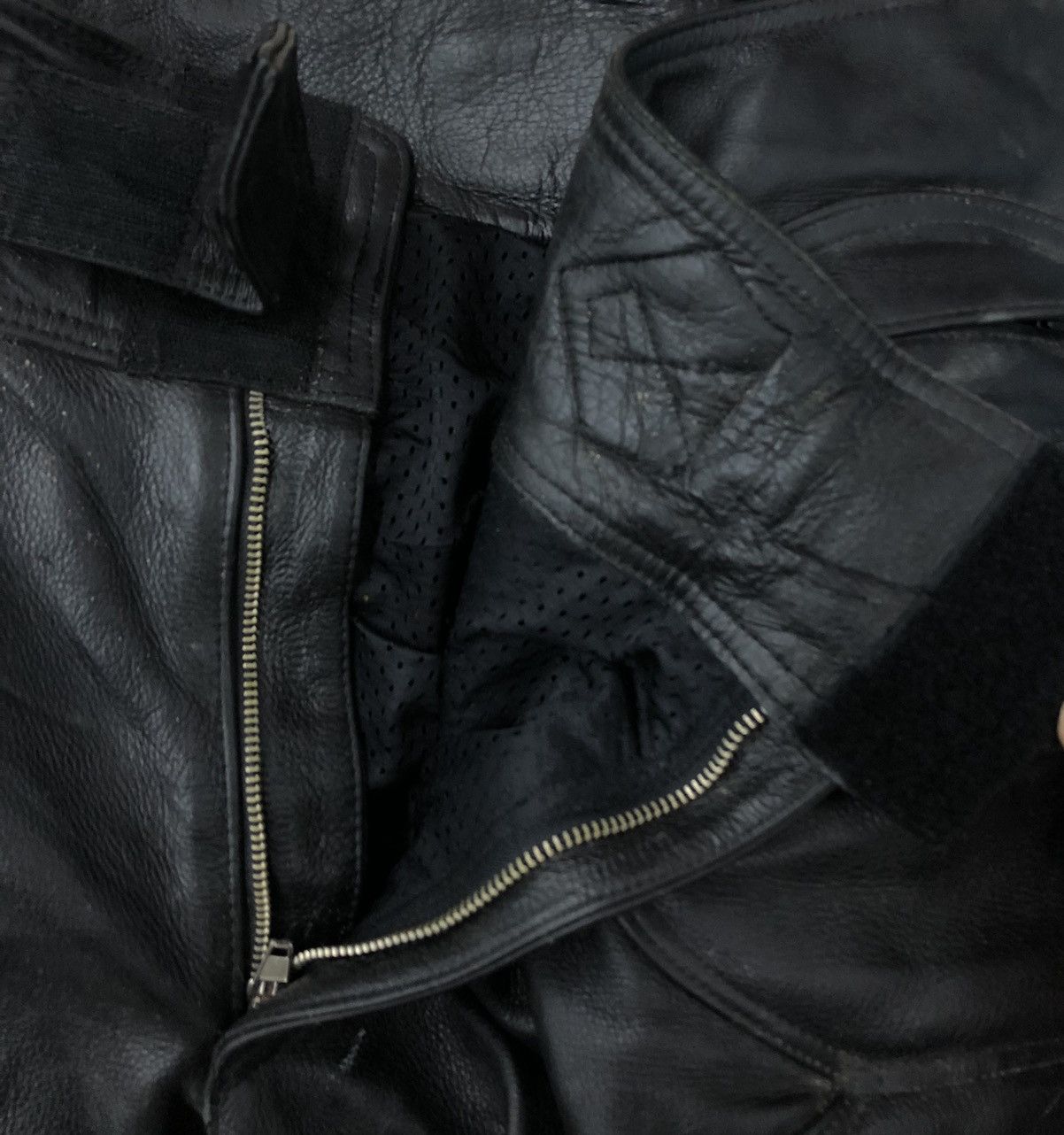 Leather VINTAGE BS LEATHER BIKERS LEATHER PANTS Size US 37 - 12 Thumbnail