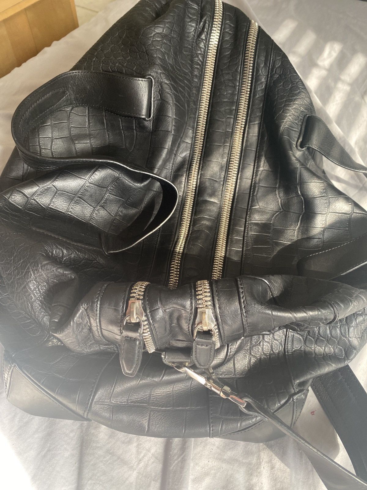 Alexander Wang Croc Embossed Leather Duffle Bag Size ONE SIZE - 11 Thumbnail