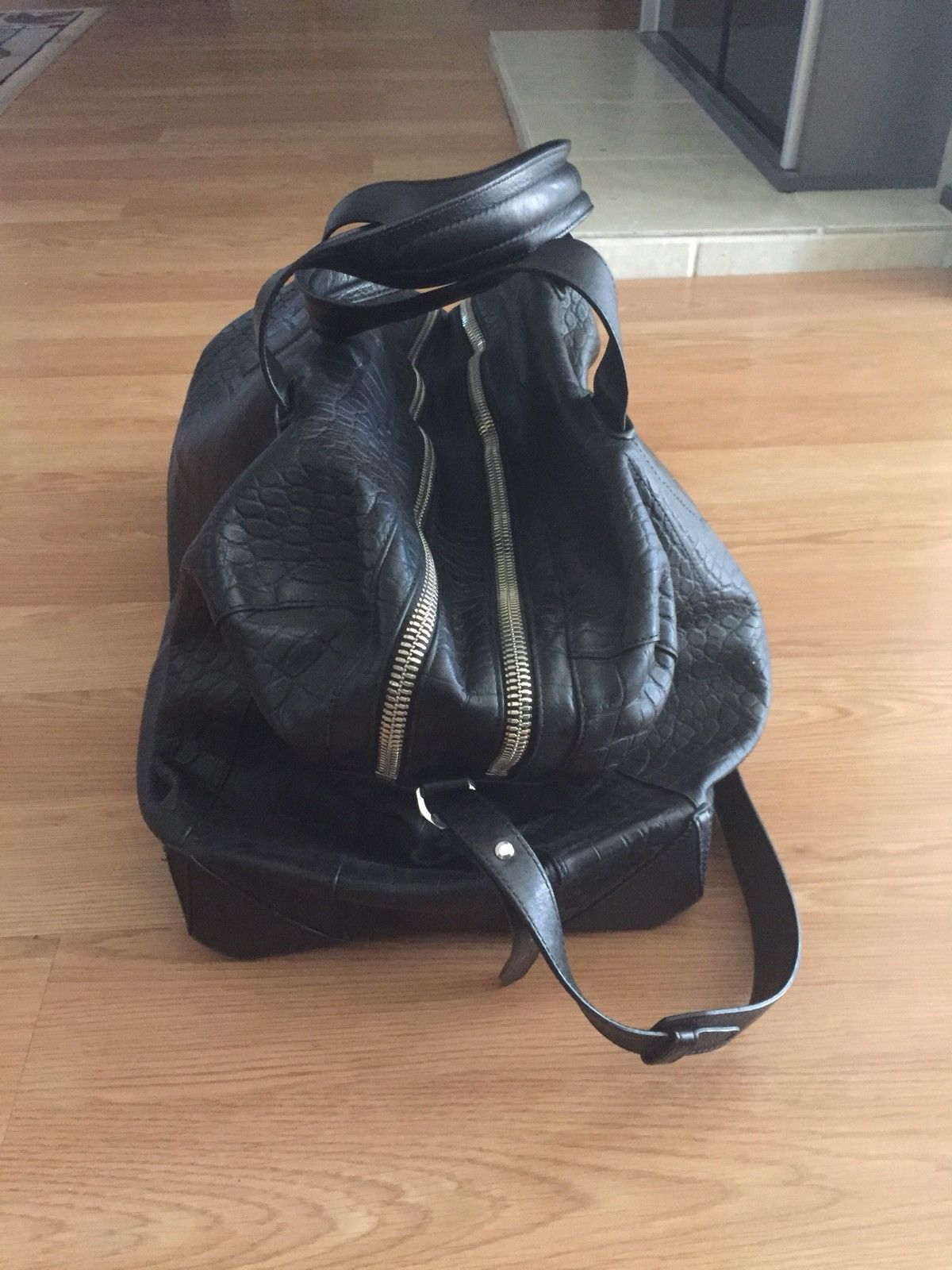 Alexander Wang Croc Embossed Leather Duffle Bag Size ONE SIZE - 3 Thumbnail
