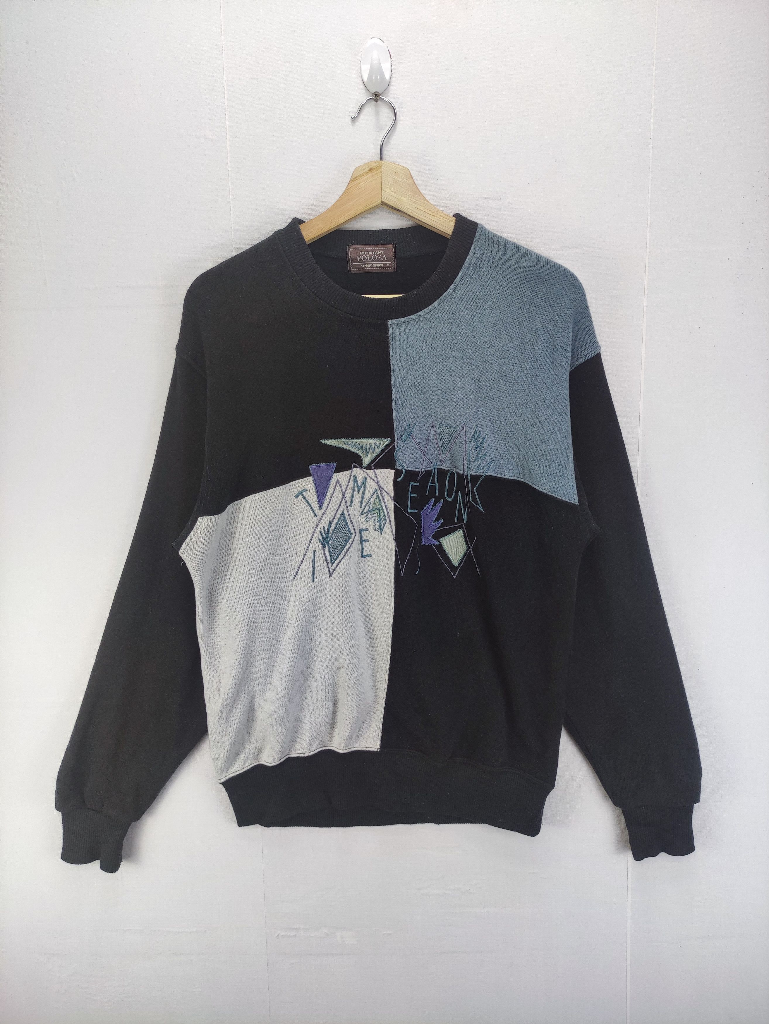 Japanese Brand Vintage Embroidered Logo Sweatshirt By Polosa Size US M / EU 48-50 / 2 - 1 Thumbnail