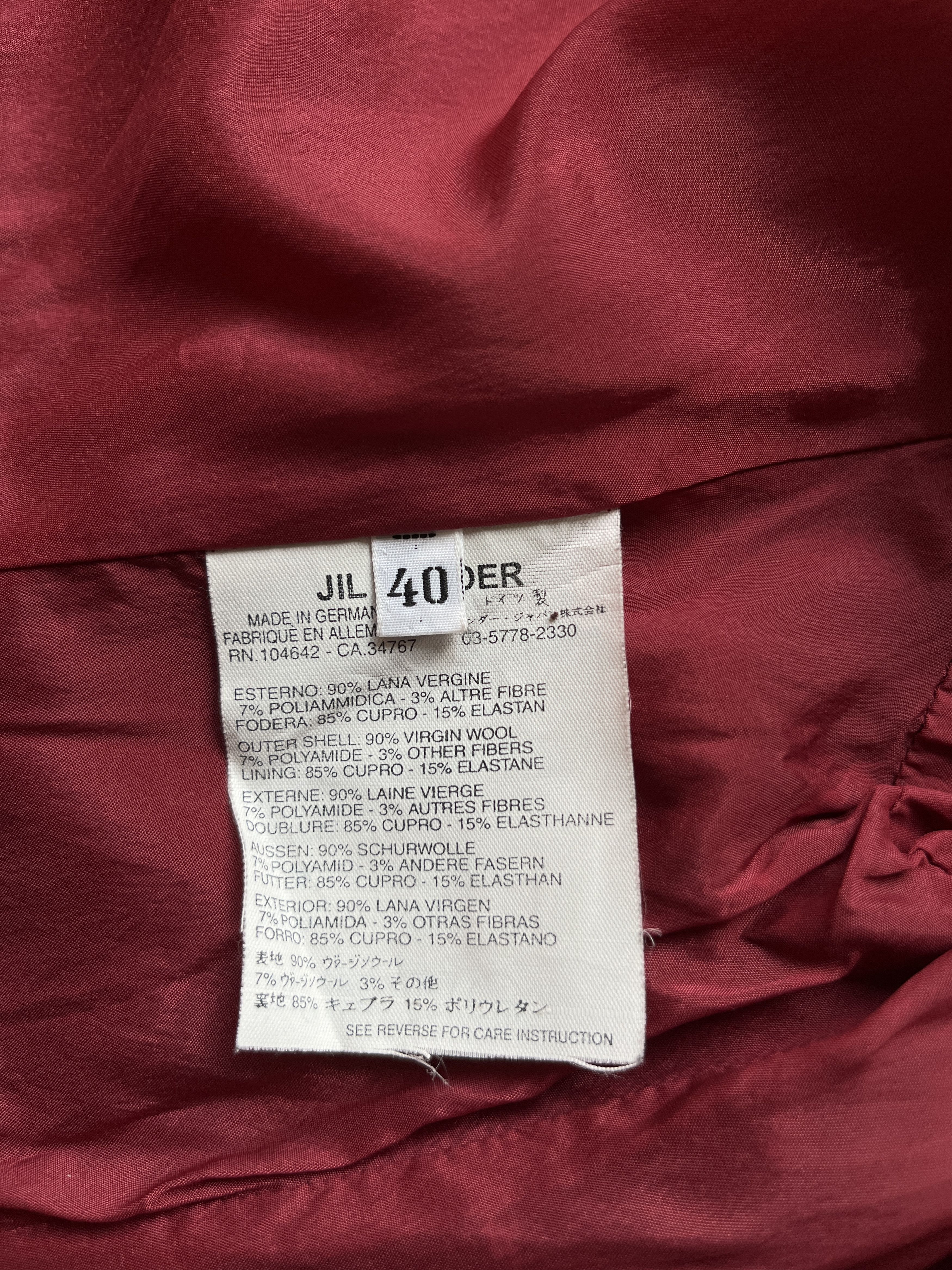 Jil Sander ⚡️QUICK SALE⚡️Jil Sander Dark Red Blazer Jacket Size M / US 6-8 / IT 42-44 - 4 Thumbnail