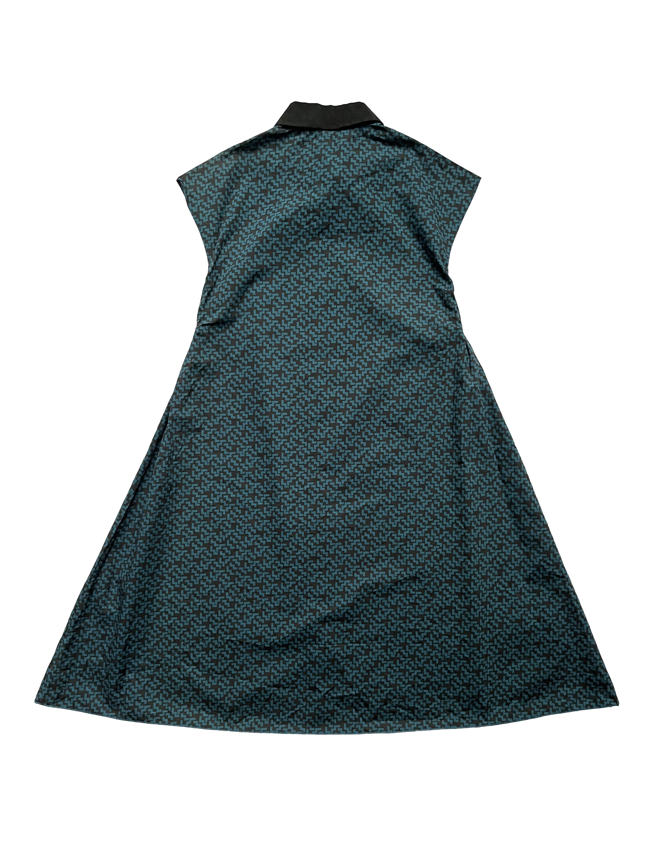 Jil Sander ⚡️QUICK SALE⚡️Jil Sander Black & Blue A-Line Button-up Dress Size XS / US 0-2 / IT 36-38 - 2 Thumbnail