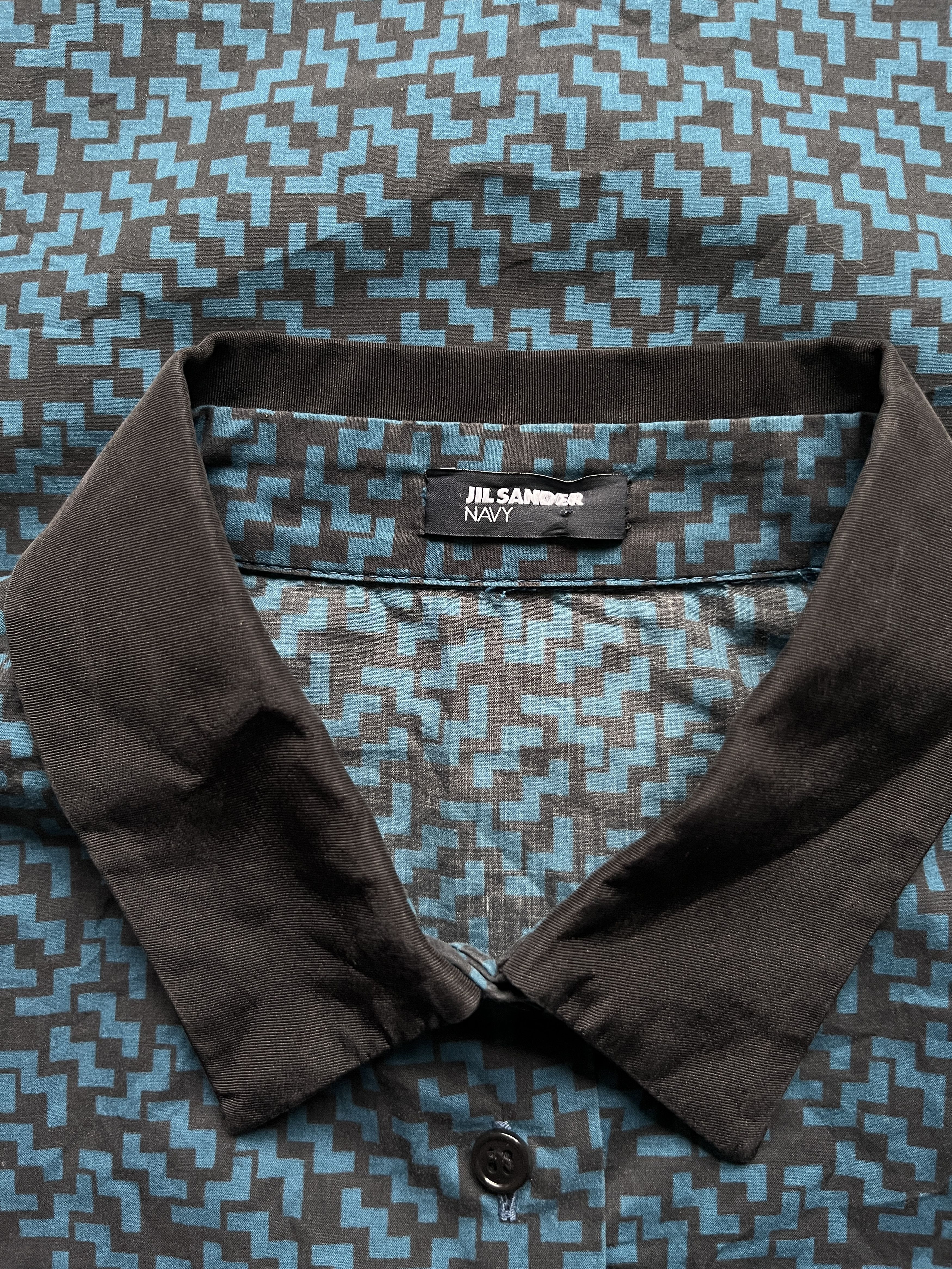 Jil Sander ⚡️QUICK SALE⚡️Jil Sander Black & Blue A-Line Button-up Dress Size XS / US 0-2 / IT 36-38 - 3 Thumbnail