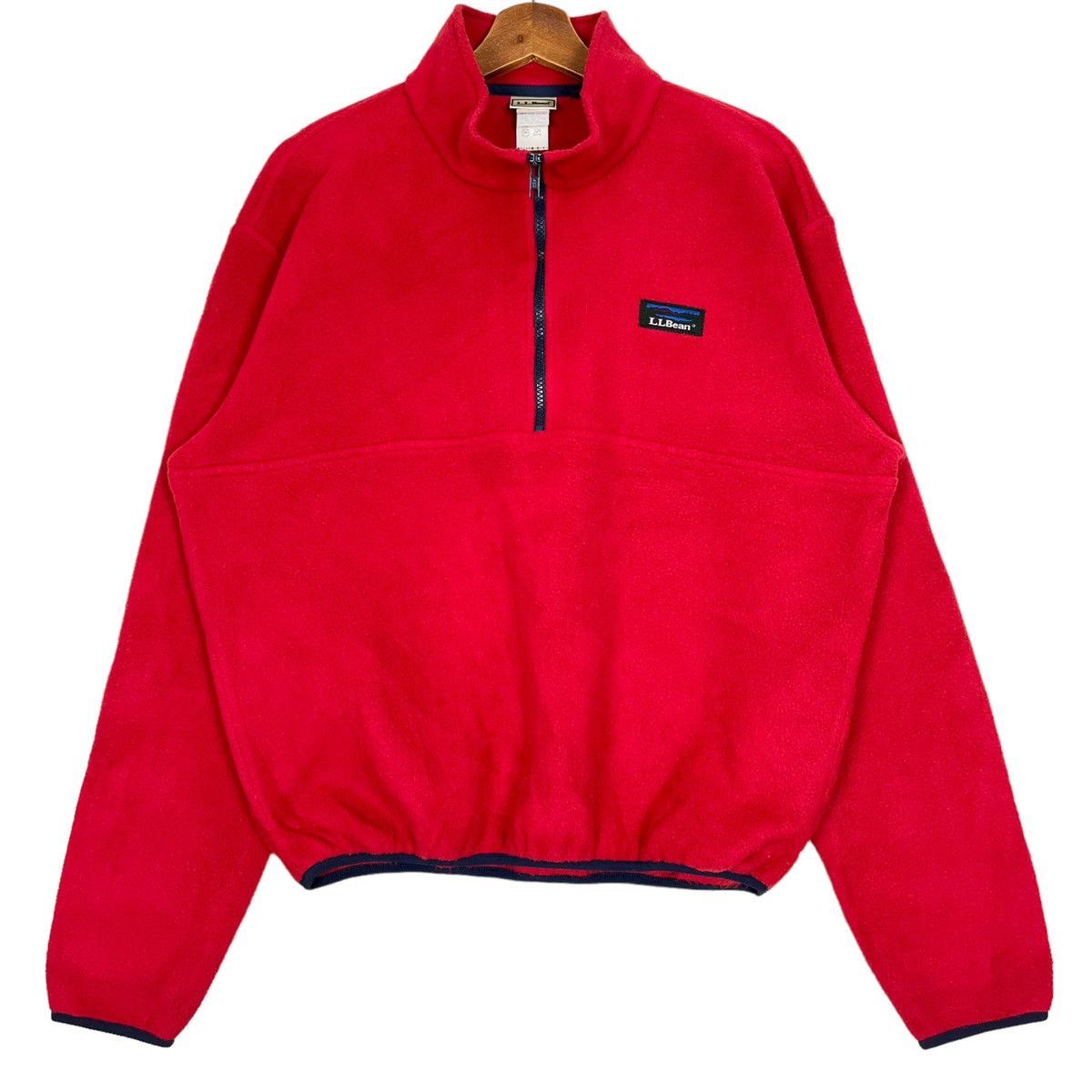 Vintage LL Bean Half Zipper Anorak Fleece Jacket