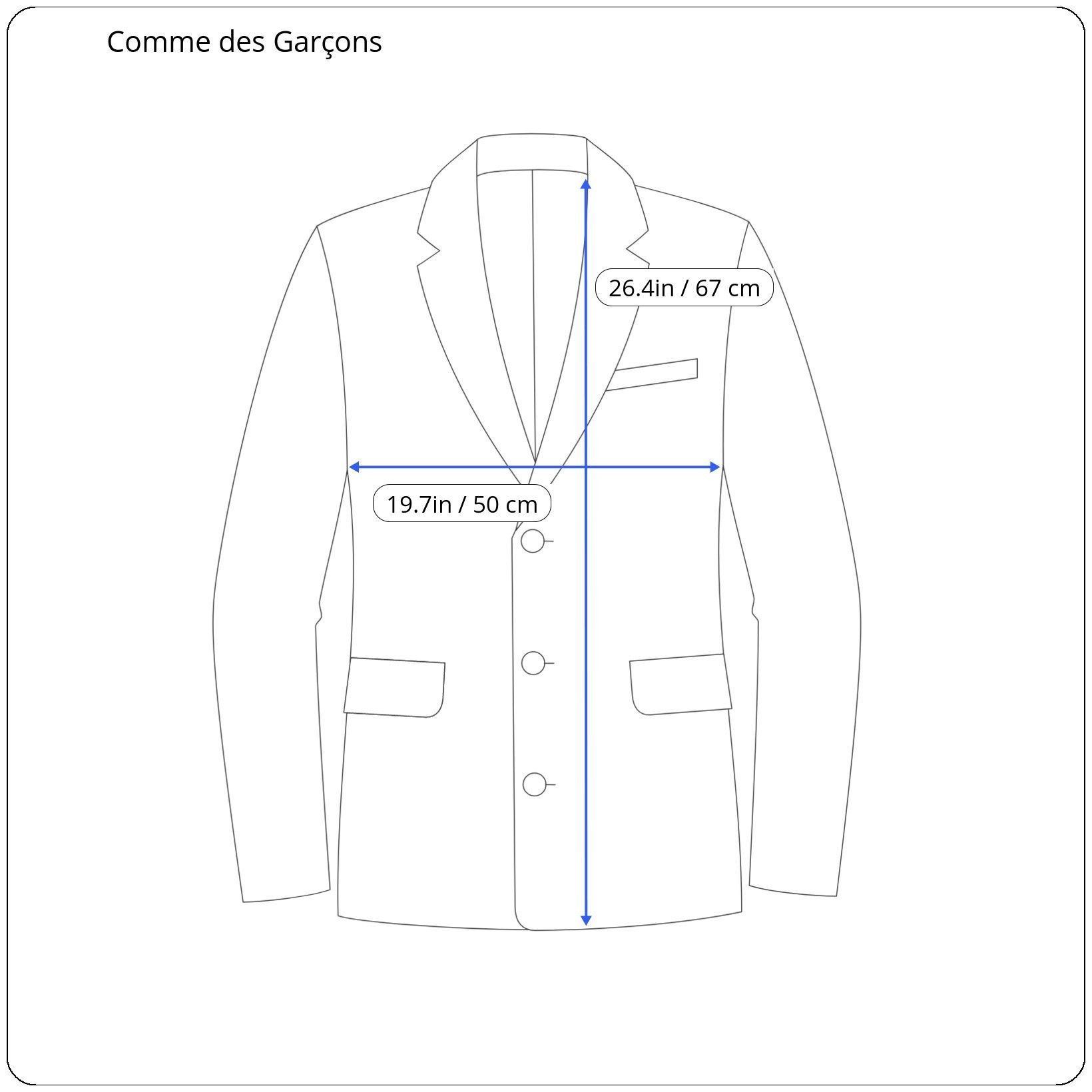Comme des Garcons ⚡️QUICK SALE⚡️2015 Comme des Garcons Navy Jacket Blazer Size US M / EU 48-50 / 2 - 7 Thumbnail