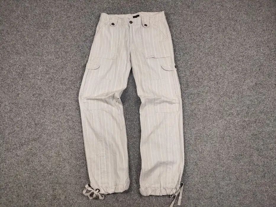 Japanese Brand Vintage 90's Japanese Bondage Zip Bootcut Gray Cargo Pants Size 27" / US 4 / IT 40 - 6 Thumbnail