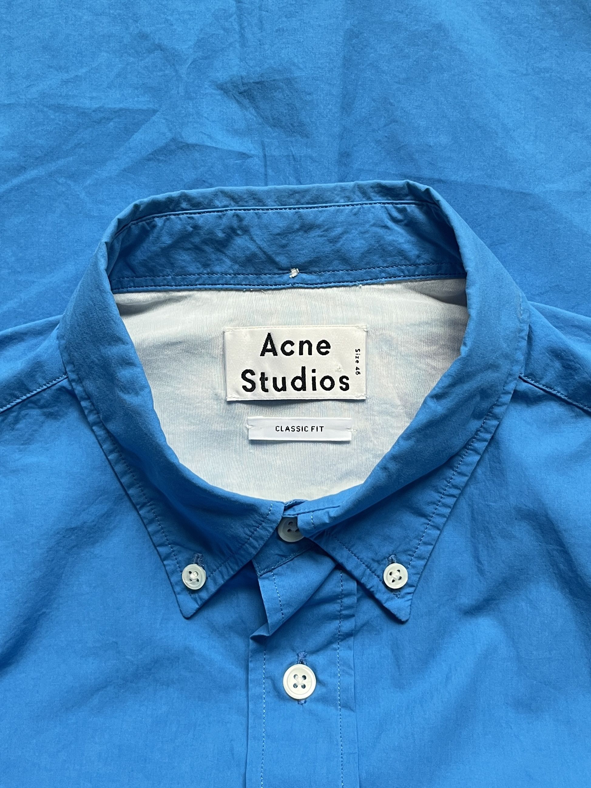 Acne Studios ⚡️QUICK SALE⚡️2014 Acne Studios Blue Button up Shirt Size US S / EU 44-46 / 1 - 3 Thumbnail