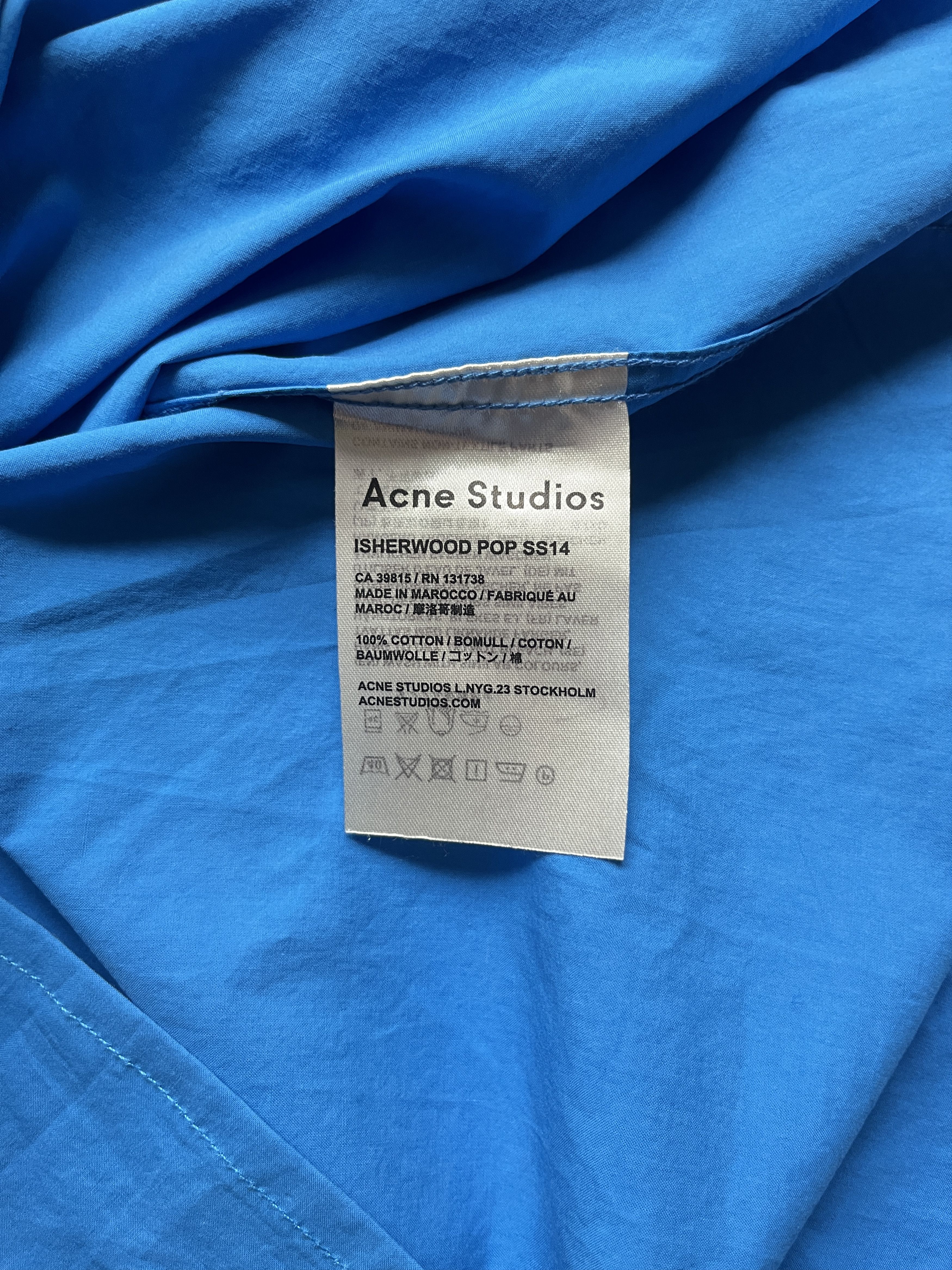 Acne Studios ⚡️QUICK SALE⚡️2014 Acne Studios Blue Button up Shirt Size US S / EU 44-46 / 1 - 4 Thumbnail