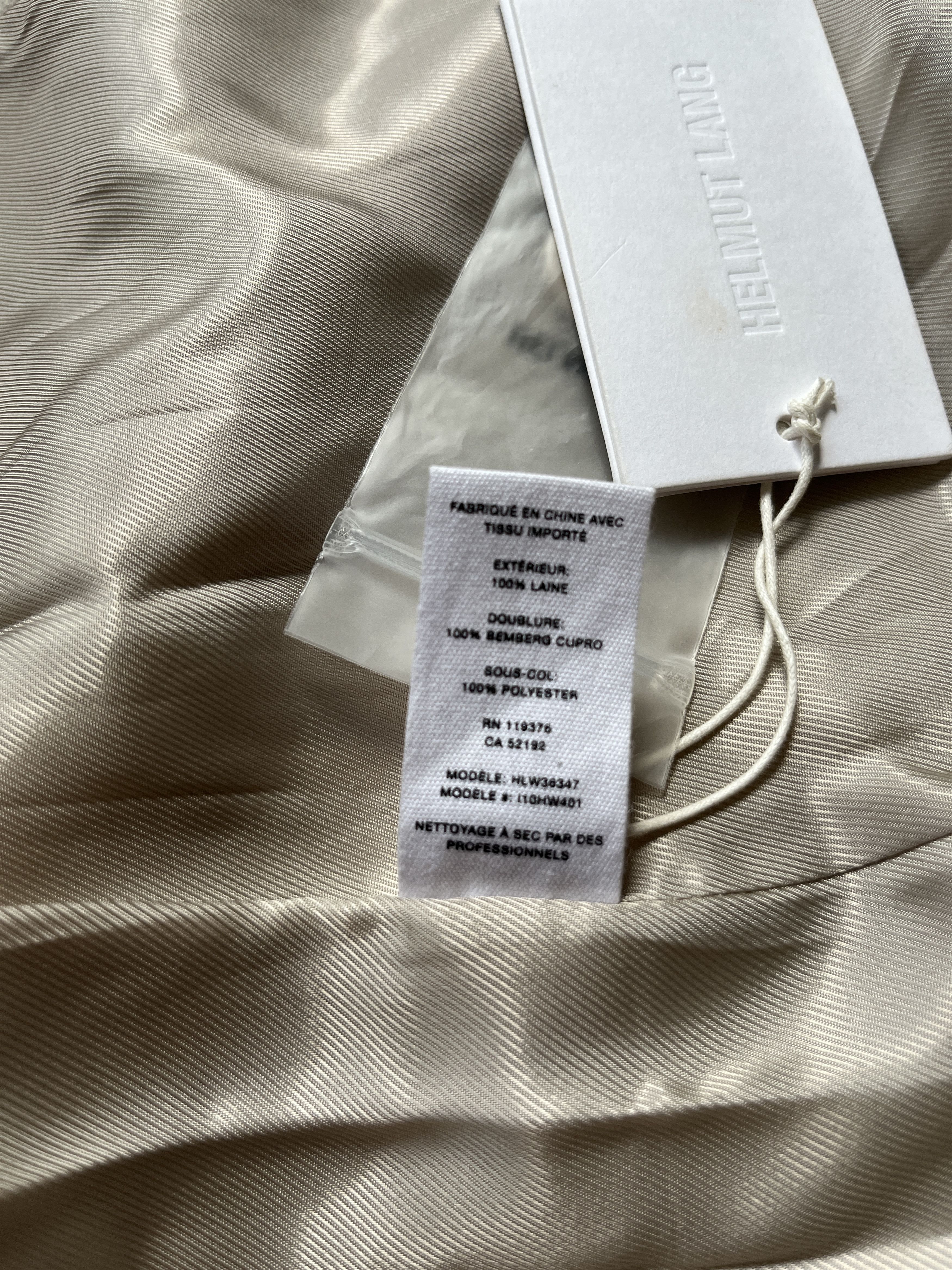 Helmut Lang ⚡️QUICK SALE⚡️Helmut Lang Light Beige Coat Size XS / US 0-2 / IT 36-38 - 6 Thumbnail
