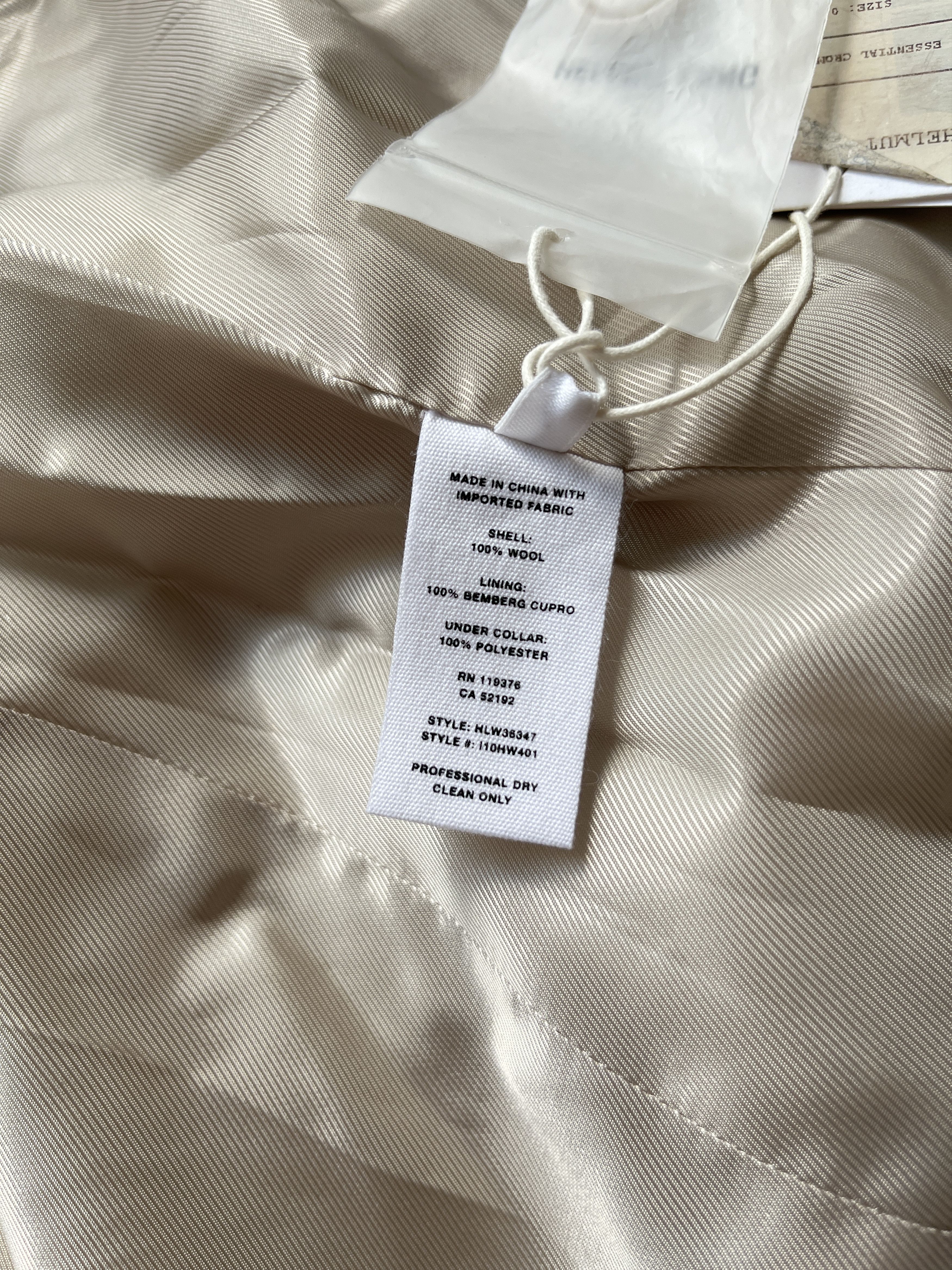 Helmut Lang ⚡️QUICK SALE⚡️Helmut Lang Light Beige Coat Size XS / US 0-2 / IT 36-38 - 5 Thumbnail
