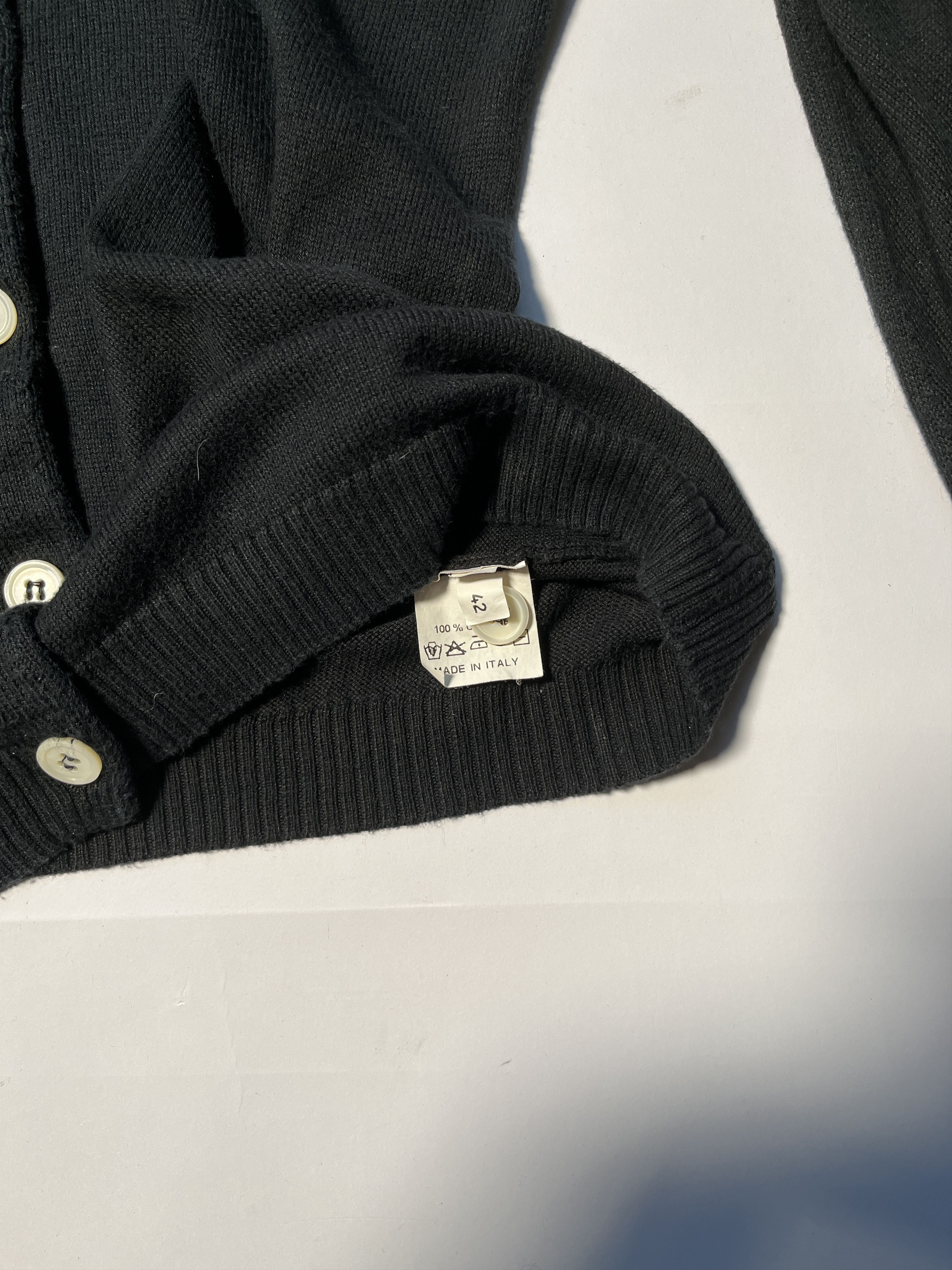 Dirk Van Saene ⚡️QUICK SALE⚡️Dirk Van Saene Black Knit Cardigan Size L / US 10 / IT 46 - 4 Thumbnail