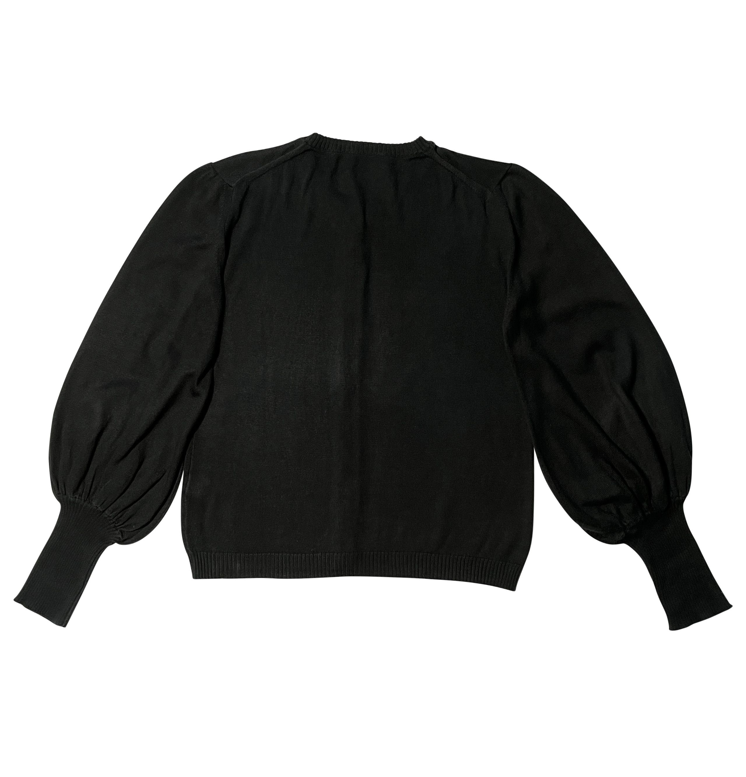 Dirk Van Saene ⚡️QUICK SALE⚡️Dirk Van Saene Black Knit Cardigan Size L / US 10 / IT 46 - 2 Thumbnail