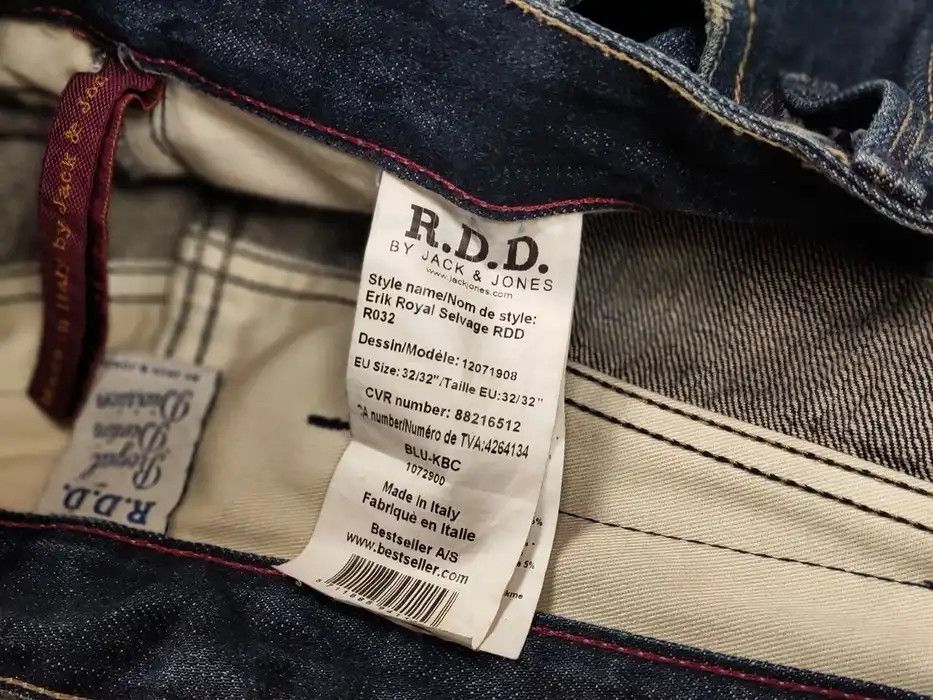 Japanese Brand Vintage R.D.D.Designer Japan Distressed Faded Selvage Jeans Size US 32 / EU 48 - 9 Thumbnail