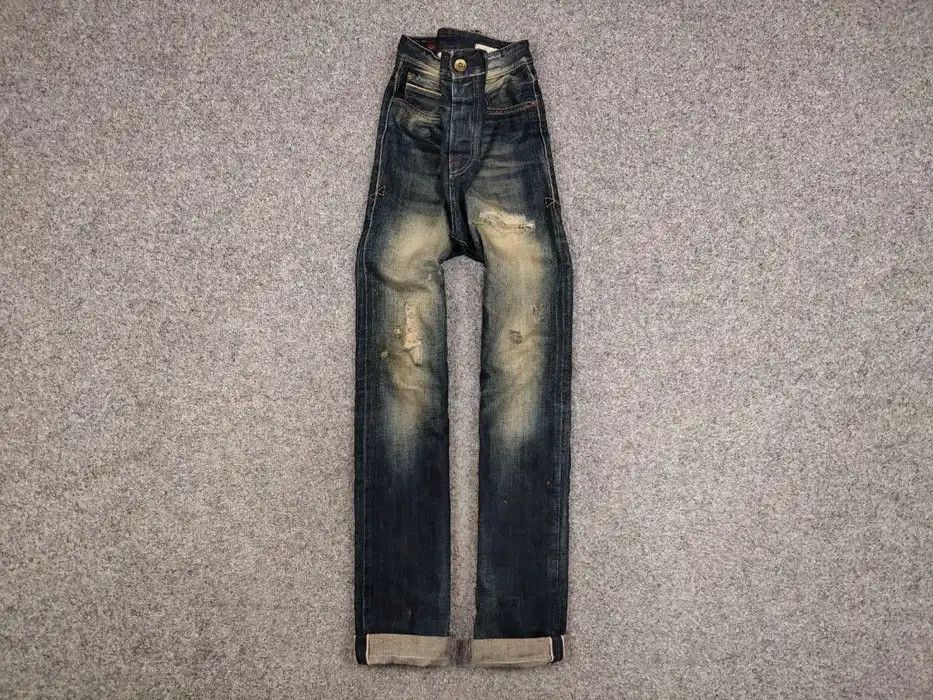 Japanese Brand Vintage R.D.D.Designer Japan Distressed Faded Selvage Jeans Size US 32 / EU 48 - 1 Thumbnail