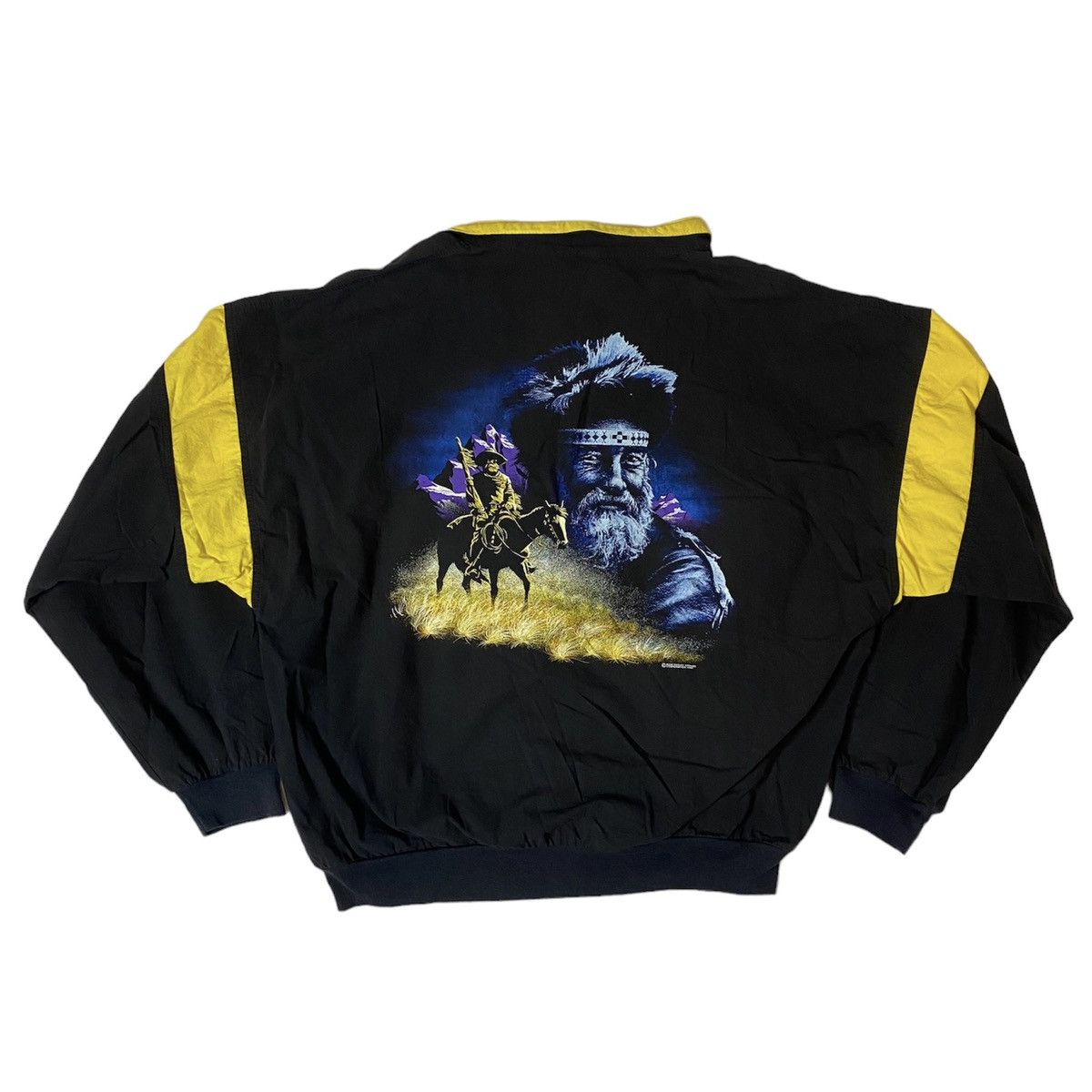 Vintage 1994 Black/Yellow Western Pullover Size US L / EU 52-54 / 3 - 1 Preview