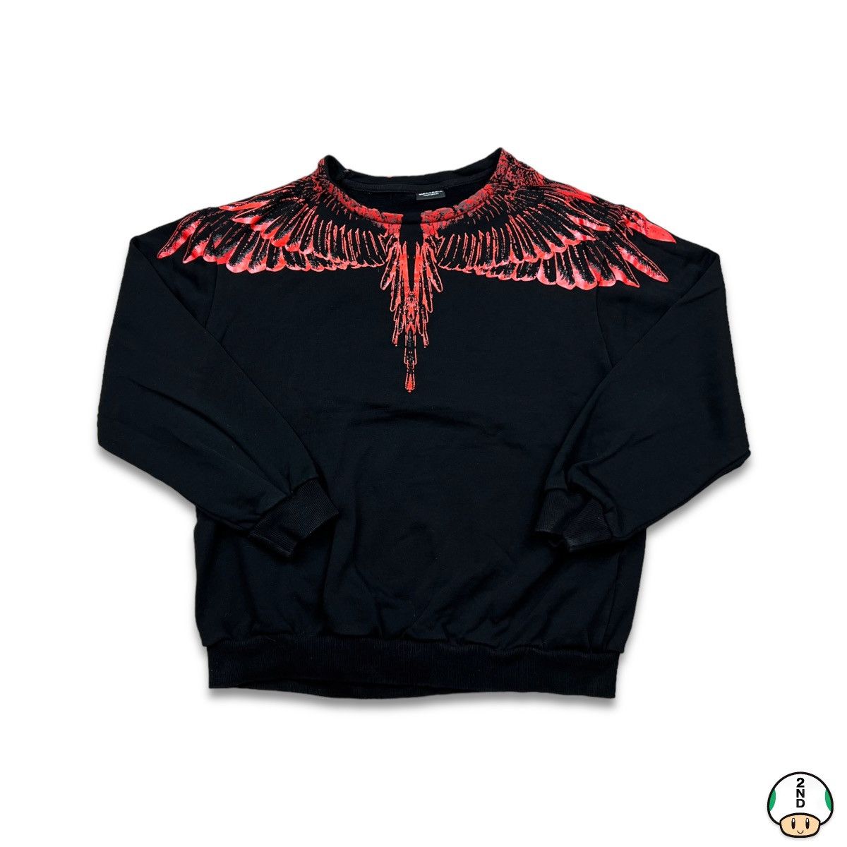 Marcelo Burlon Marcelo Burlon Wings Sweatshirt Graphic Pullover Crewneck Size US S / EU 44-46 / 1 - 1 Thumbnail