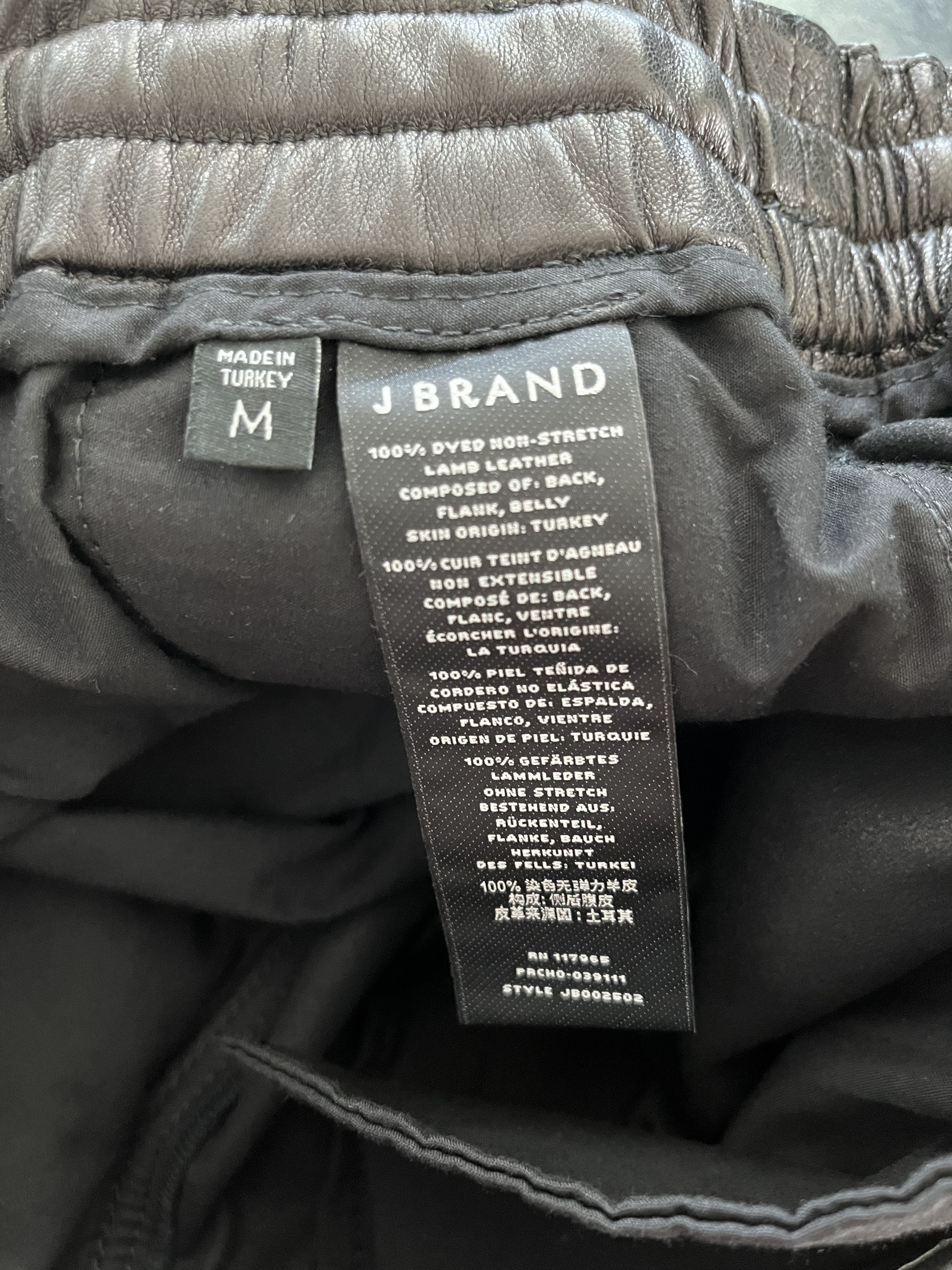 J Brand J Brand Black Leather Joggers Slim Slouch Size US 32 / EU 48 - 12 Thumbnail