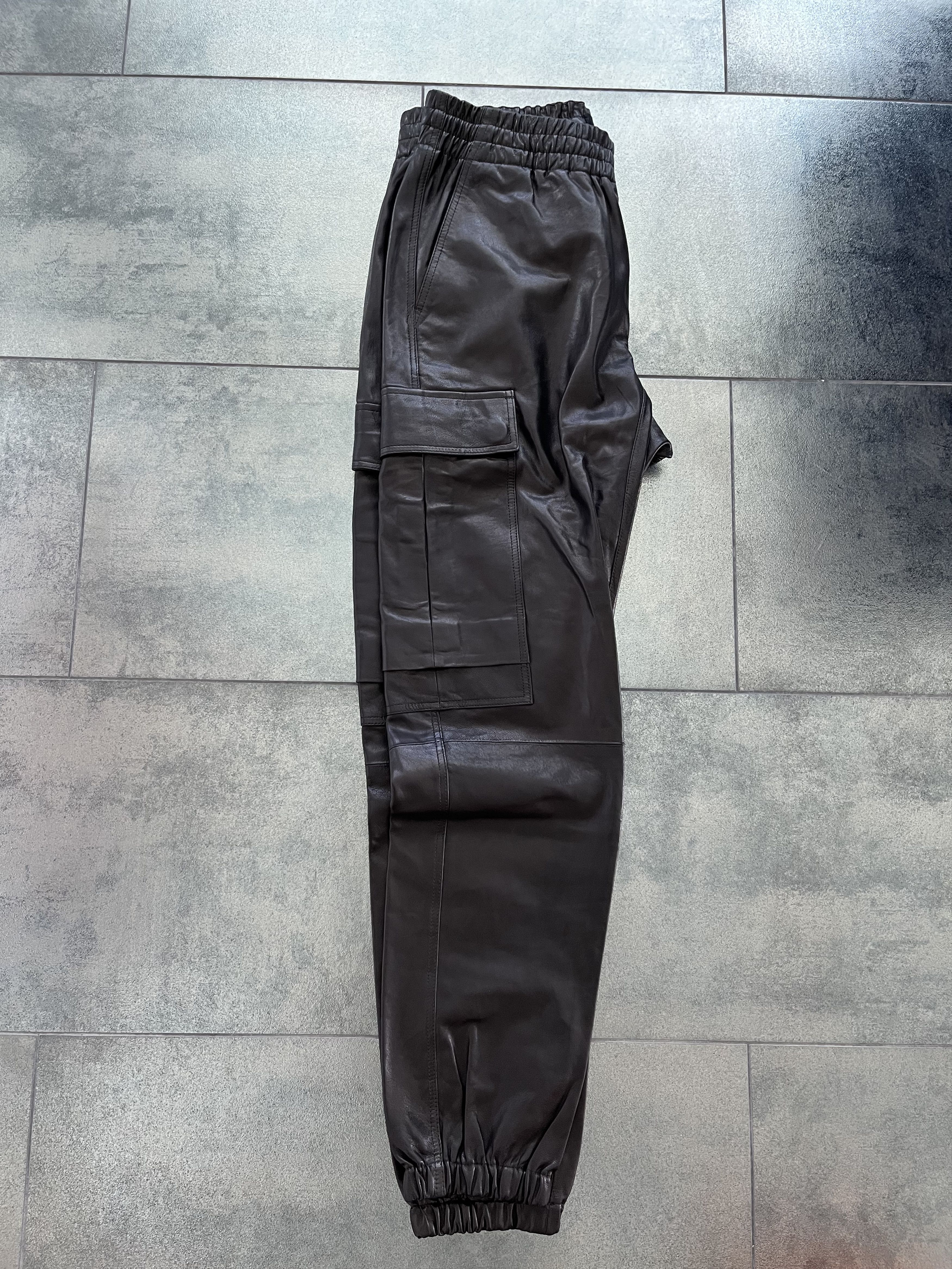 J Brand J Brand Black Leather Joggers Slim Slouch Size US 32 / EU 48 - 7 Thumbnail