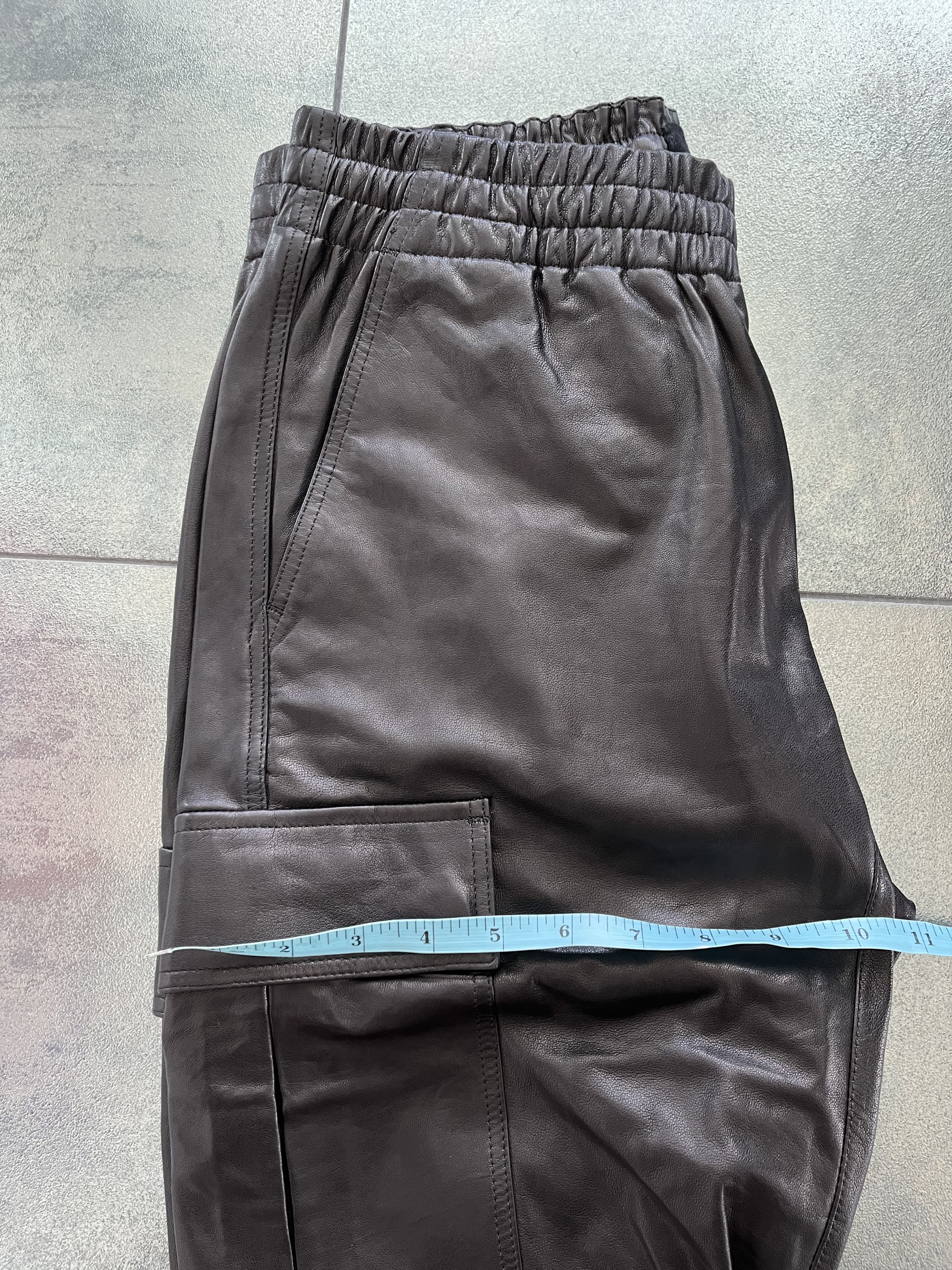 J Brand J Brand Black Leather Joggers Slim Slouch Size US 32 / EU 48 - 10 Thumbnail