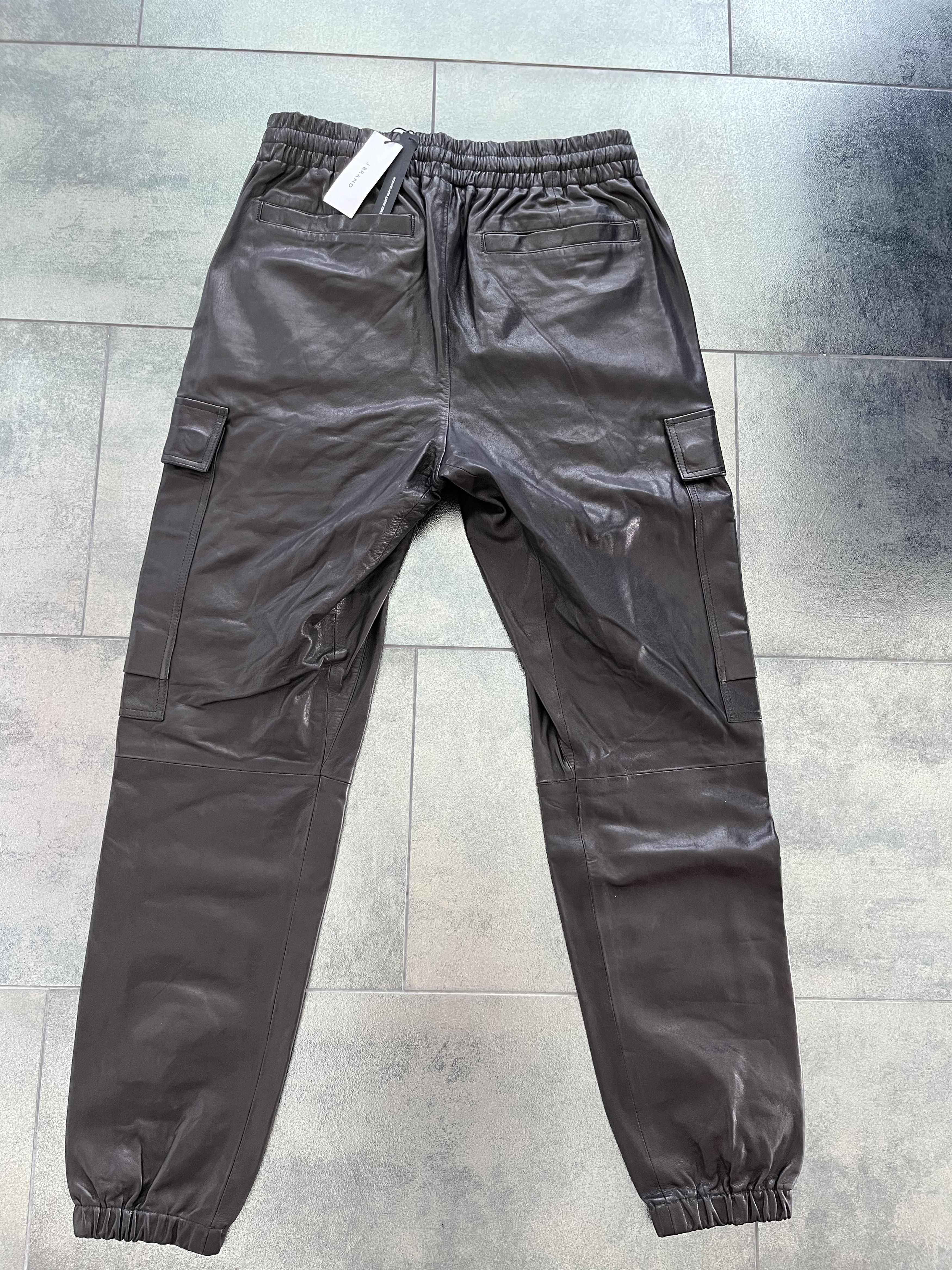J Brand J Brand Black Leather Joggers Slim Slouch Size US 32 / EU 48 - 2 Thumbnail