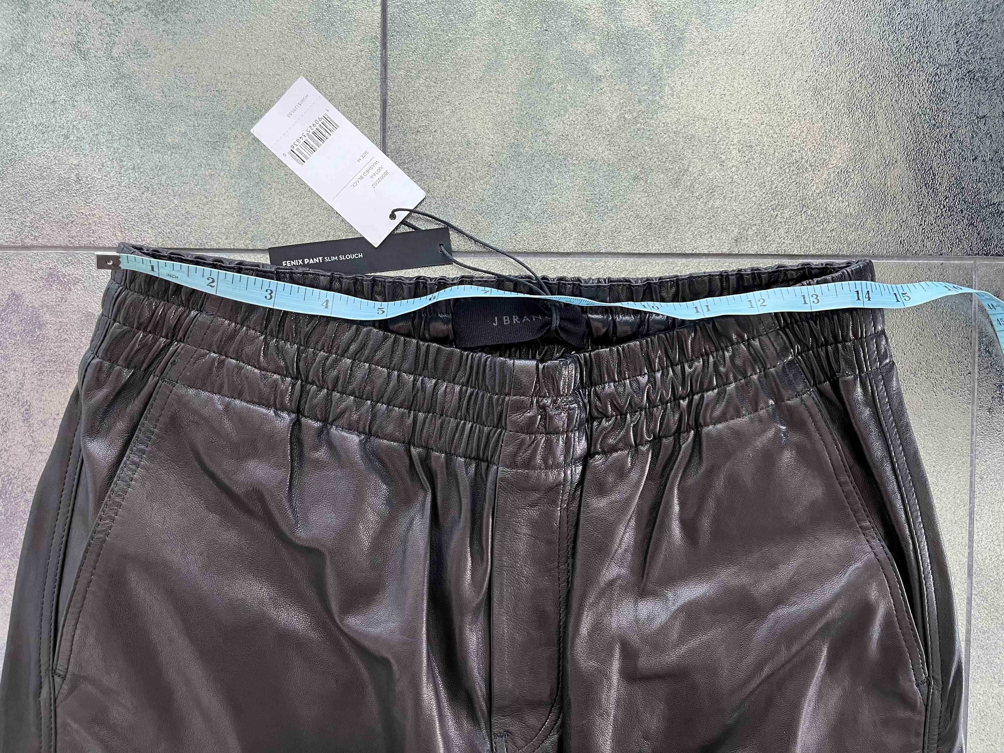 J Brand J Brand Black Leather Joggers Slim Slouch Size US 32 / EU 48 - 5 Thumbnail