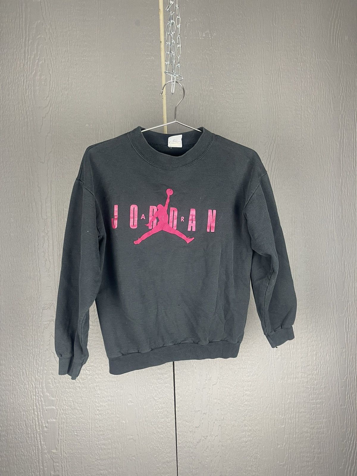Vintage 90s Nike Air Jordan Logo Black Crewneck Sweatshirt
