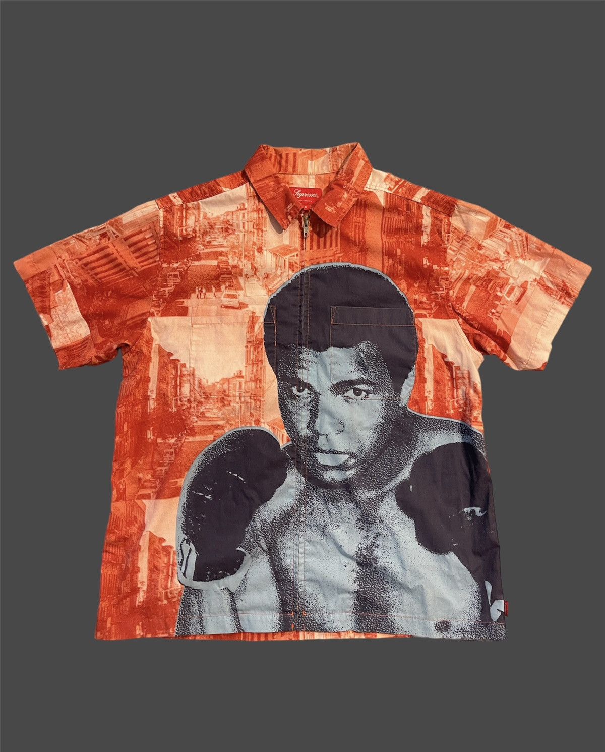 Supreme Muhammad Ali Zip Up S S Shirt (SS21) - $158