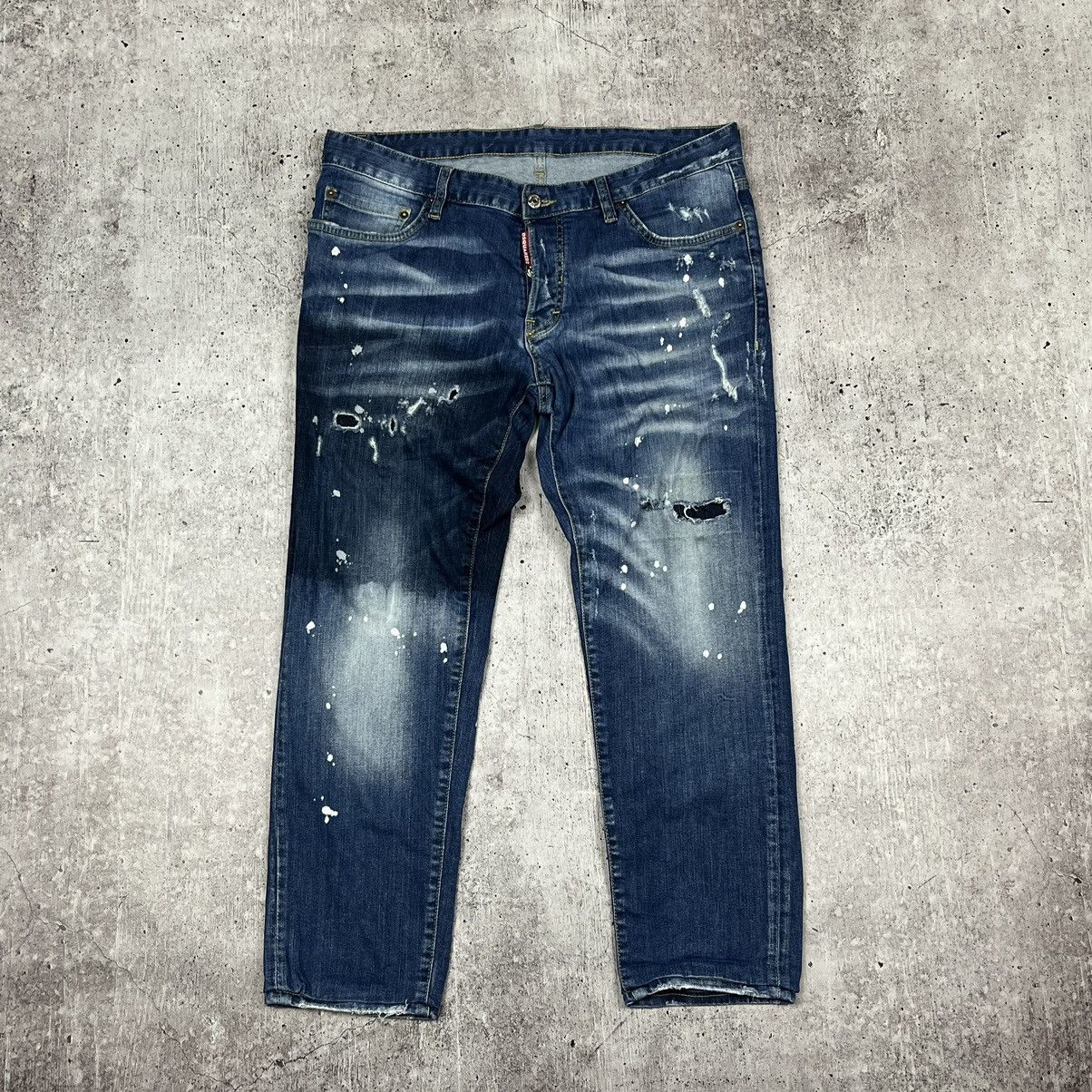 Dsquared2 × Vintage Rare dsq Dsquared2 Distressed Biker denim jeans pants Size US 34 / EU 50 - 1 Thumbnail